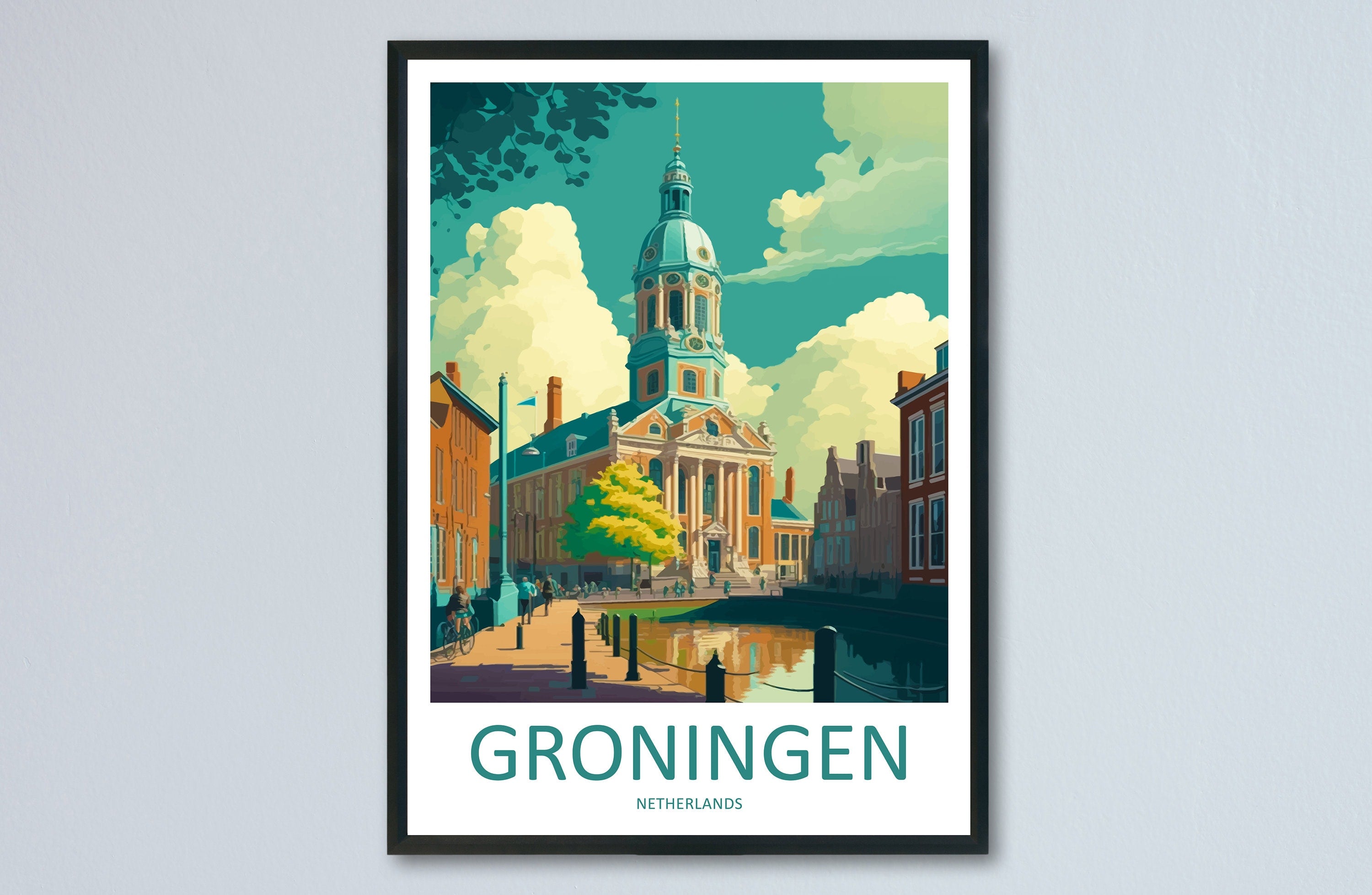 Groningen Print Groningen Home Decor Cityscape Art Print Groningen Wall Art for Travel Enthusiast Gift Wall Hanging Groningen Netherlands