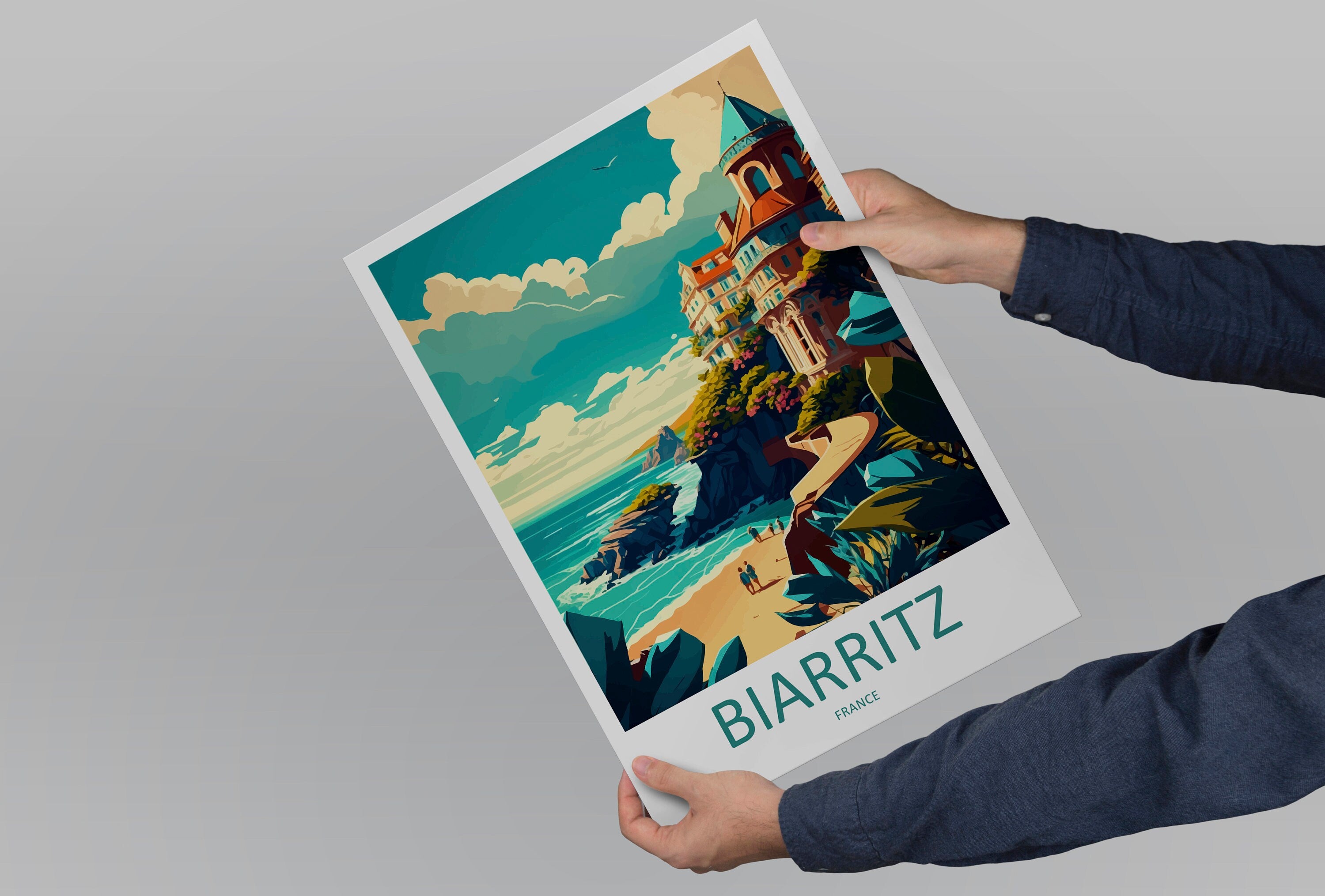 Biarritz Print Biarritz Home Decor Cityscape Art Print Biarritz Wall Art for Travel Enthusiast Gift Wall Hanging Biarritz France Poster Art