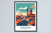 Zagreb Print Zagreb Home Décor Art Print Zagreb Wall Art Croatia Travel Print Gift Wall Hanging Zagreb Skyline Art Poster For Croatia Gift