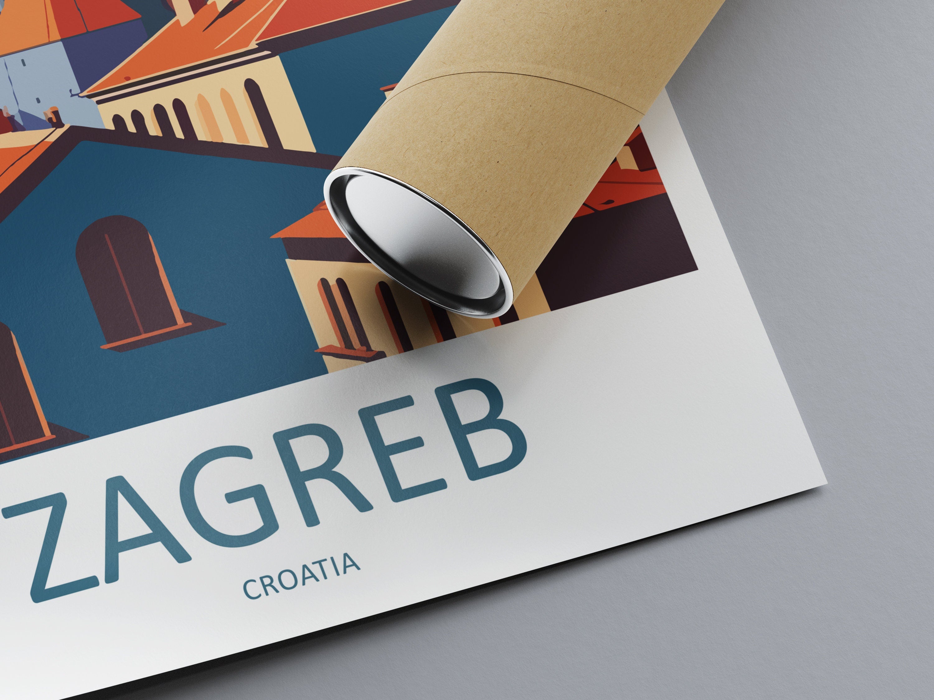 Zagreb Print Zagreb Home Décor Art Print Zagreb Wall Art Croatia Travel Print Gift Wall Hanging Zagreb Skyline Art Poster For Croatia Gift