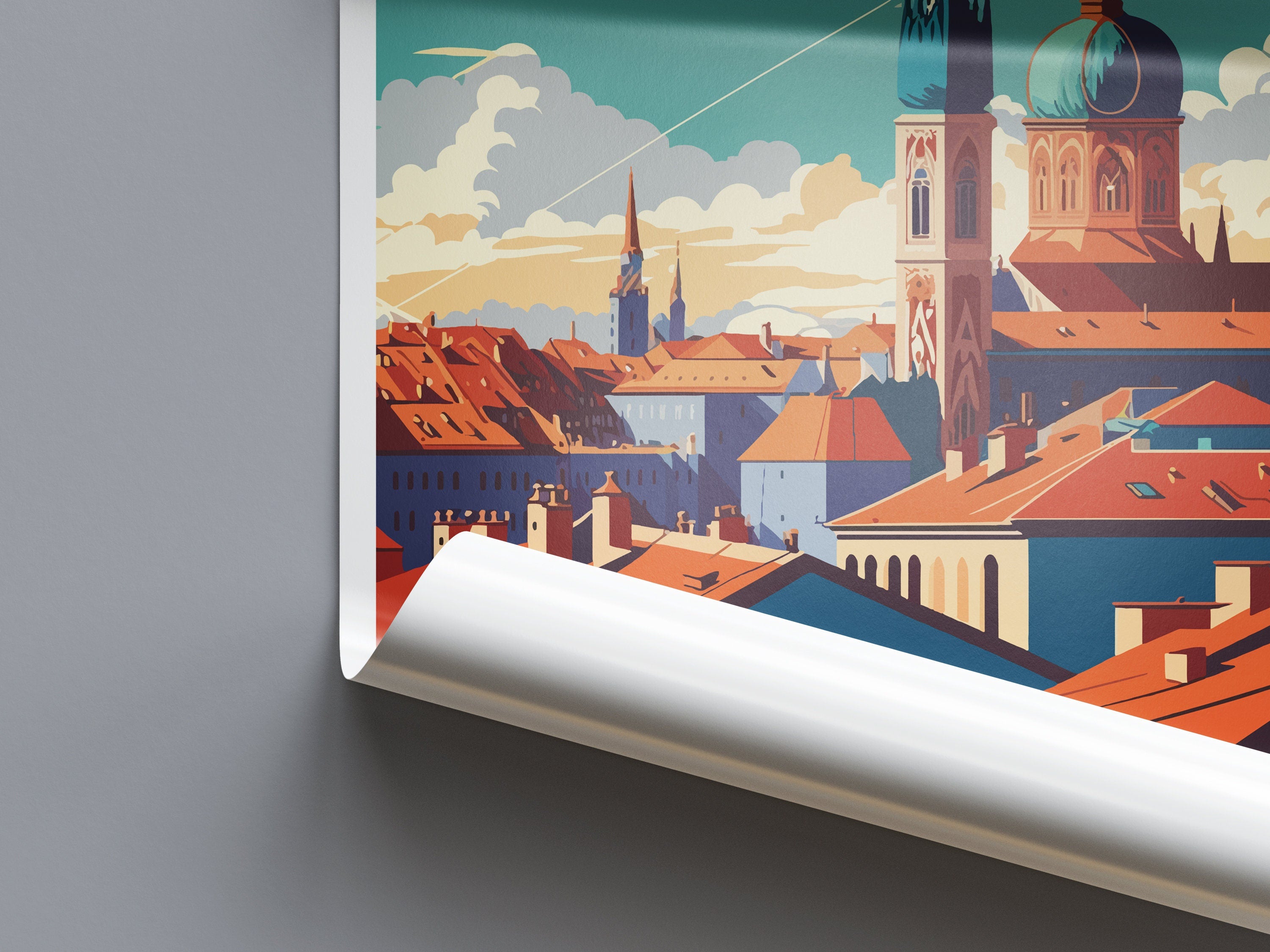 Zagreb Print Zagreb Home Décor Art Print Zagreb Wall Art Croatia Travel Print Gift Wall Hanging Zagreb Skyline Art Poster For Croatia Gift