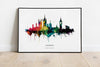 London Watercolour Skyline Print London Cityscape London Home Décor Art Print UK Wall Art England Souvenir Wall Hanging Watercolour Skyline