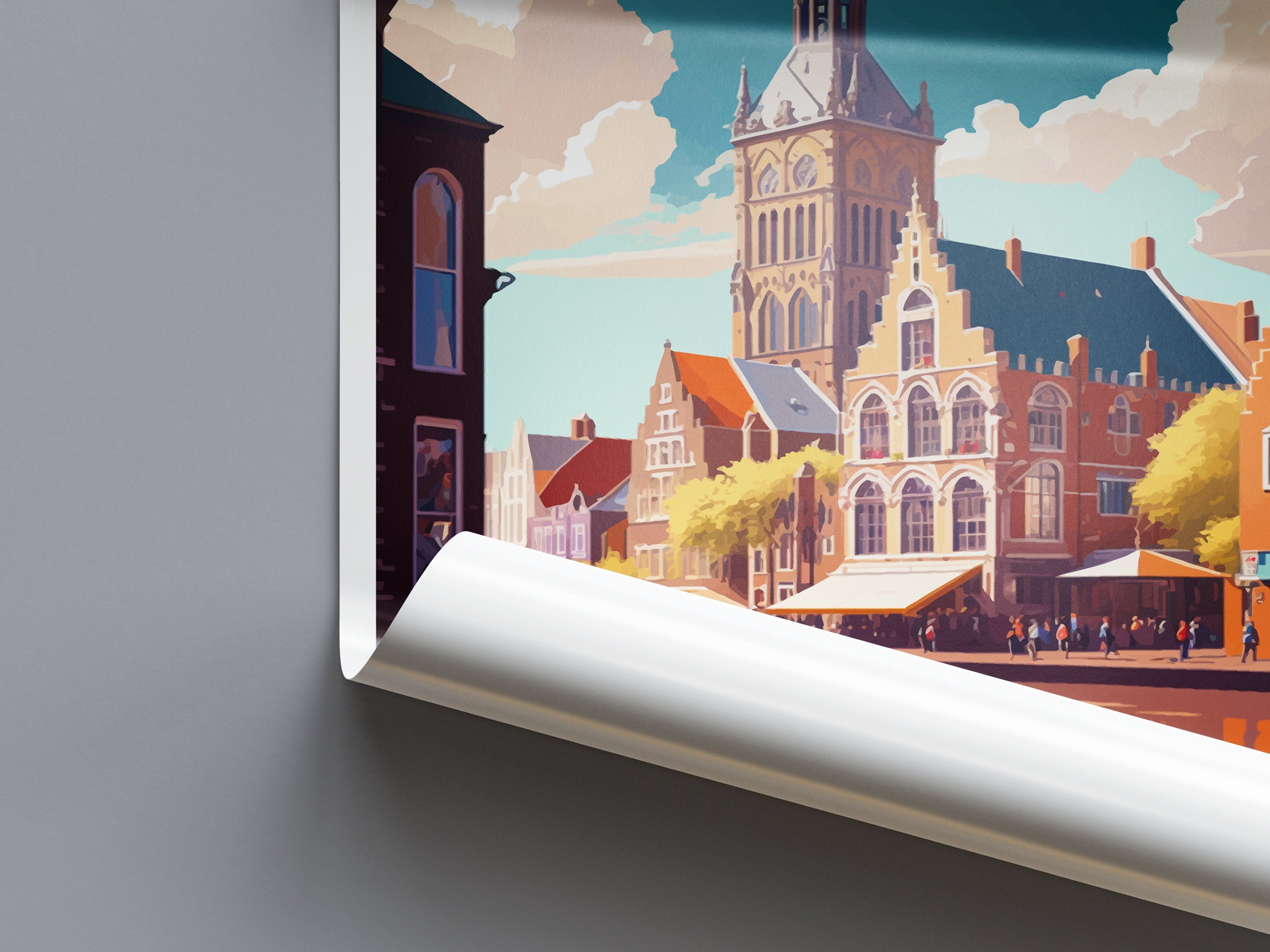 Haarlem Travel Print Haarlem Home Décor Haarlem Art Print Haarlem Wall Print For Netherlands Haarlem Gift For Haarlem Wall Art Netherlands