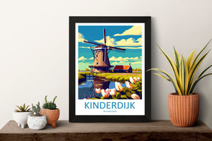 kinderdijk Travel Print kinderdijk Home Décor kinderdijk Art Print kinderdijk Wall Print kinderdijk Gift For Netherlands Art kinderdijk