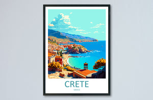 Crete Travel Print Wall Art Crete Greece Wall Hanging Home Decoration Crete Gift Art Lovers Wall Art Print Crete Wall Décor Greece Poster