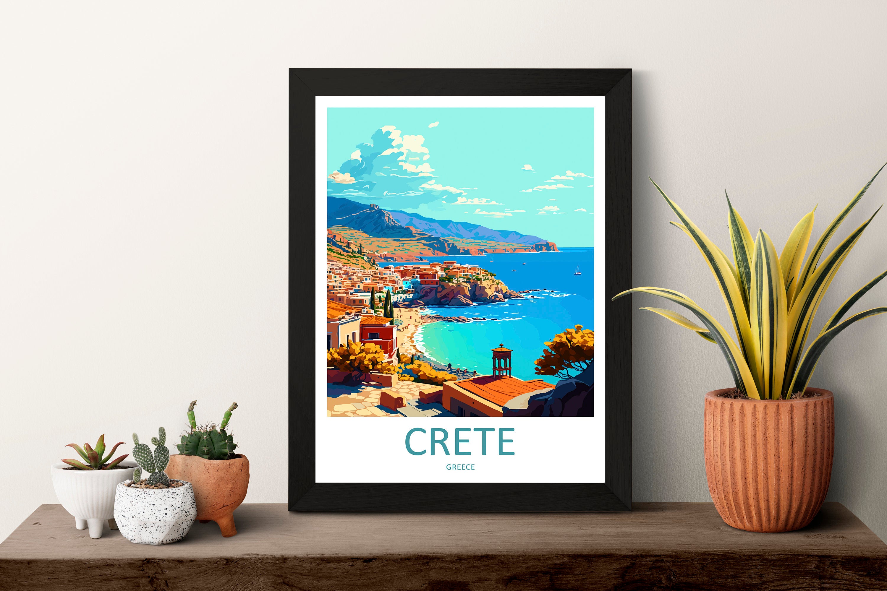 Crete Travel Print Wall Art Crete Greece Wall Hanging Home Decoration Crete Gift Art Lovers Wall Art Print Crete Wall Décor Greece Poster