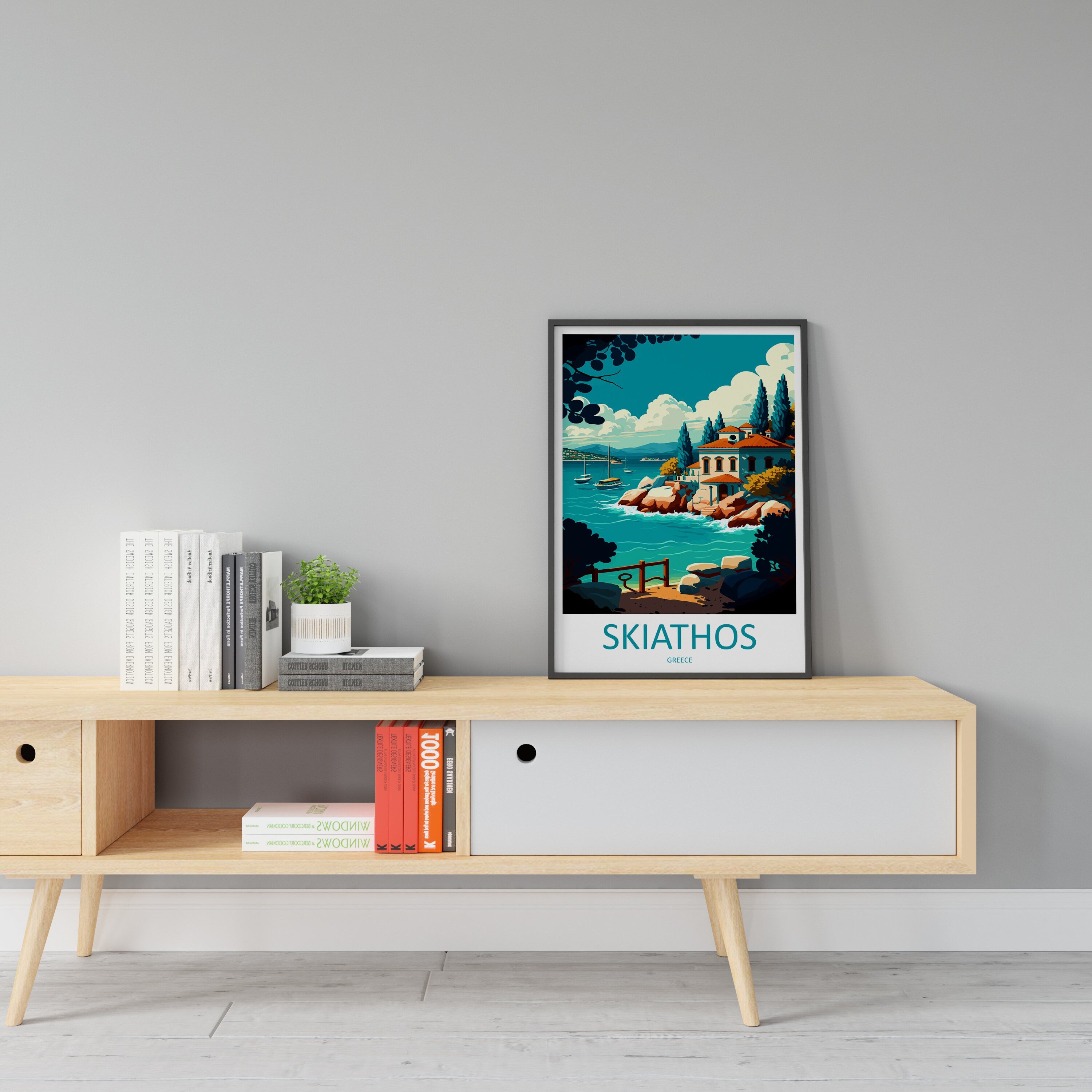 Skiathos Travel Print Wall Art Skiathos Greece Wall Hanging Home Decoration Skiathos Gift Art Lovers Wall Art Print Skiathos Greece Wall Art