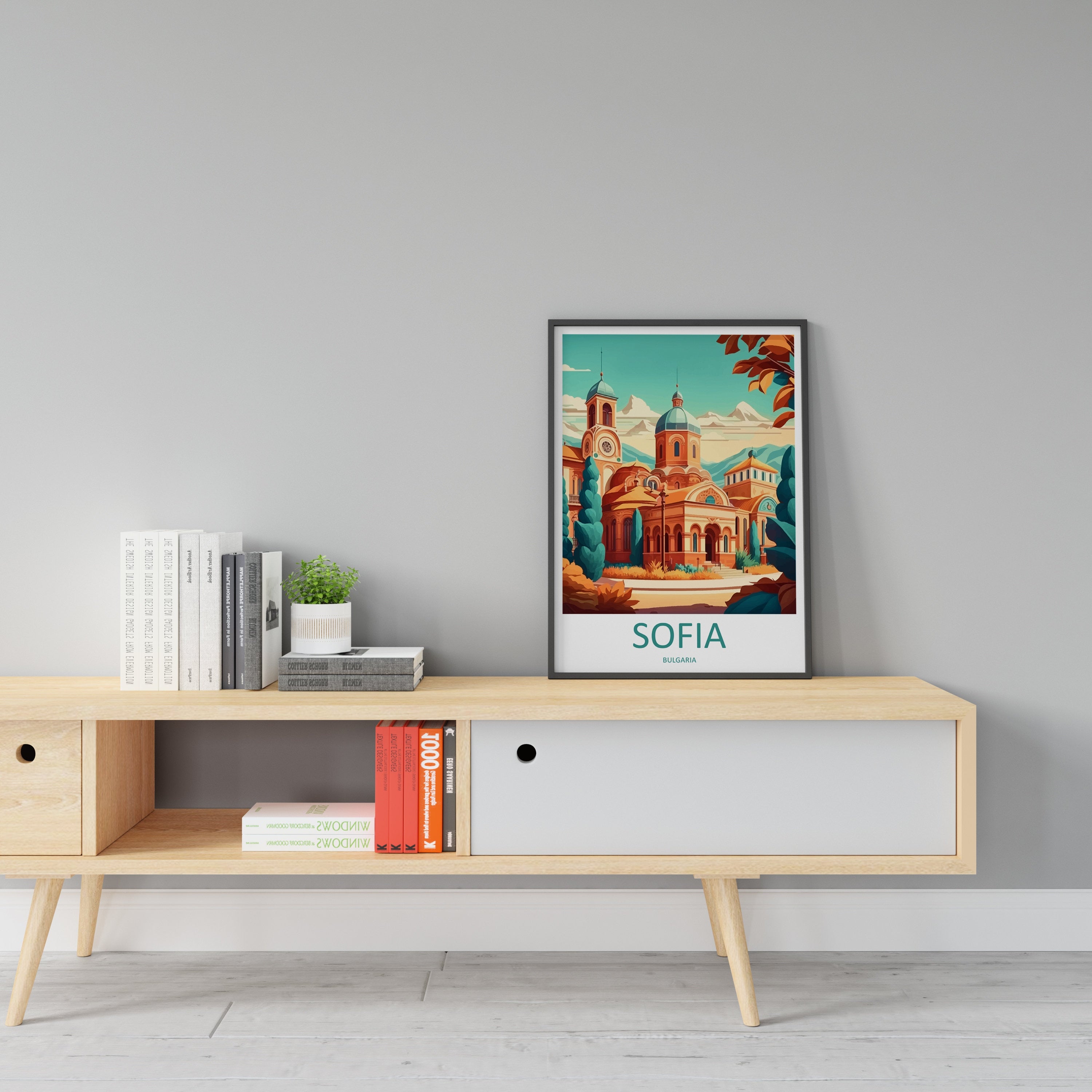 Sofia Travel Print Sofia Bulgaria Home Décor Balkan Nation Art Print St. Alexander Nevsky Cathedral Room Print For Sofia Landmark Gift Art