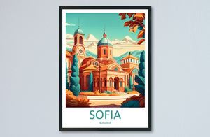 Sofia Travel Print Sofia Bulgaria Home Décor Balkan Nation Art Print St. Alexander Nevsky Cathedral Room Print For Sofia Landmark Gift Art