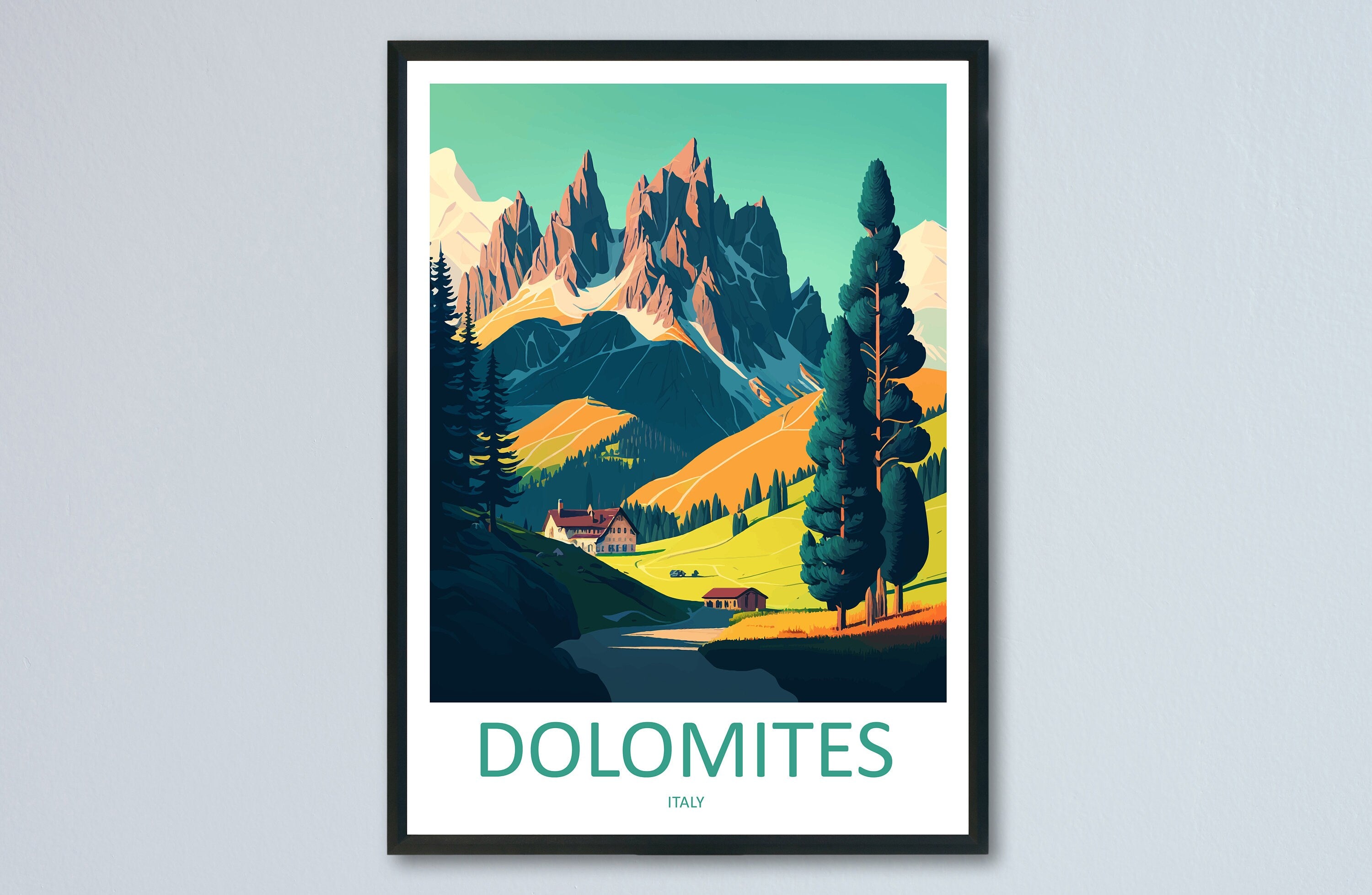 Dolomites Travel Print Dolomites Home Décor Dolomitic Alps Art Print Dolomite Mountains Room Print For Italian Mountains Gift Art Poster Art