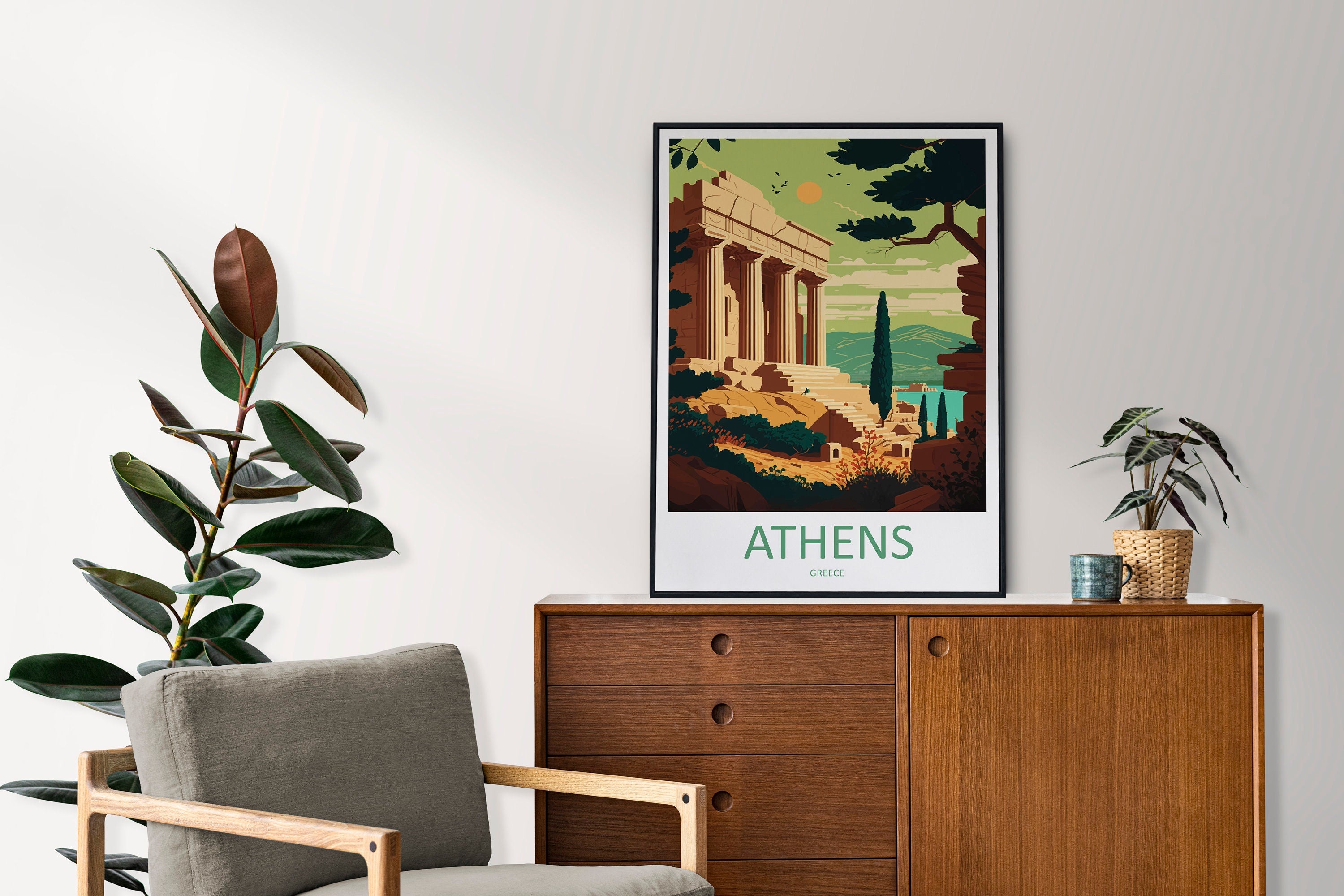 Athens Travel Print Athens Home Décor Greece Art Print Athens Greece Room Print For Acropolis Gift Art Poster Wall Art Gift