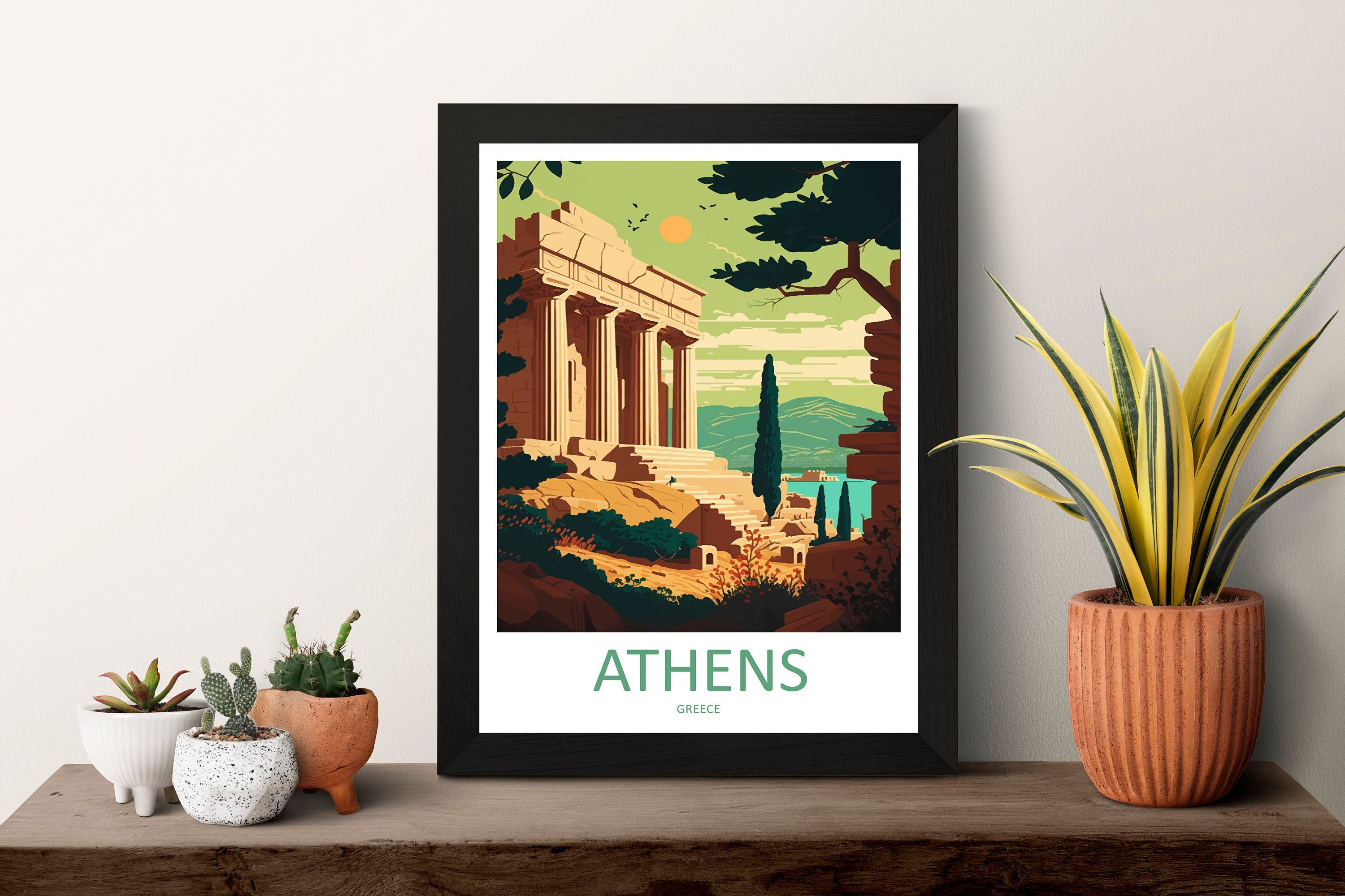 Athens Travel Print Athens Home Décor Greece Art Print Athens Greece Room Print For Acropolis Gift Art Poster Wall Art Gift