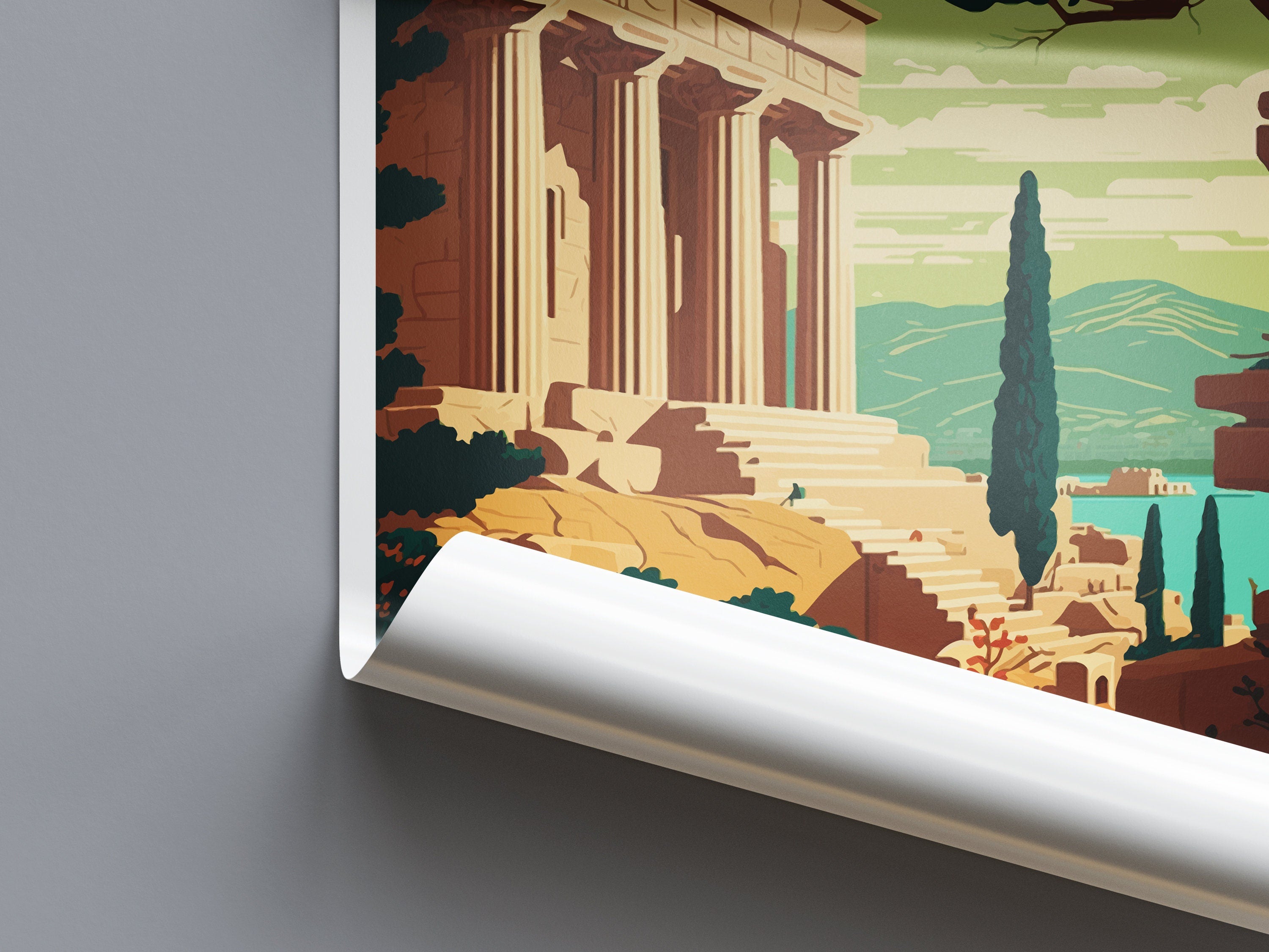 Athens Travel Print Athens Home Décor Greece Art Print Athens Greece Room Print For Acropolis Gift Art Poster Wall Art Gift