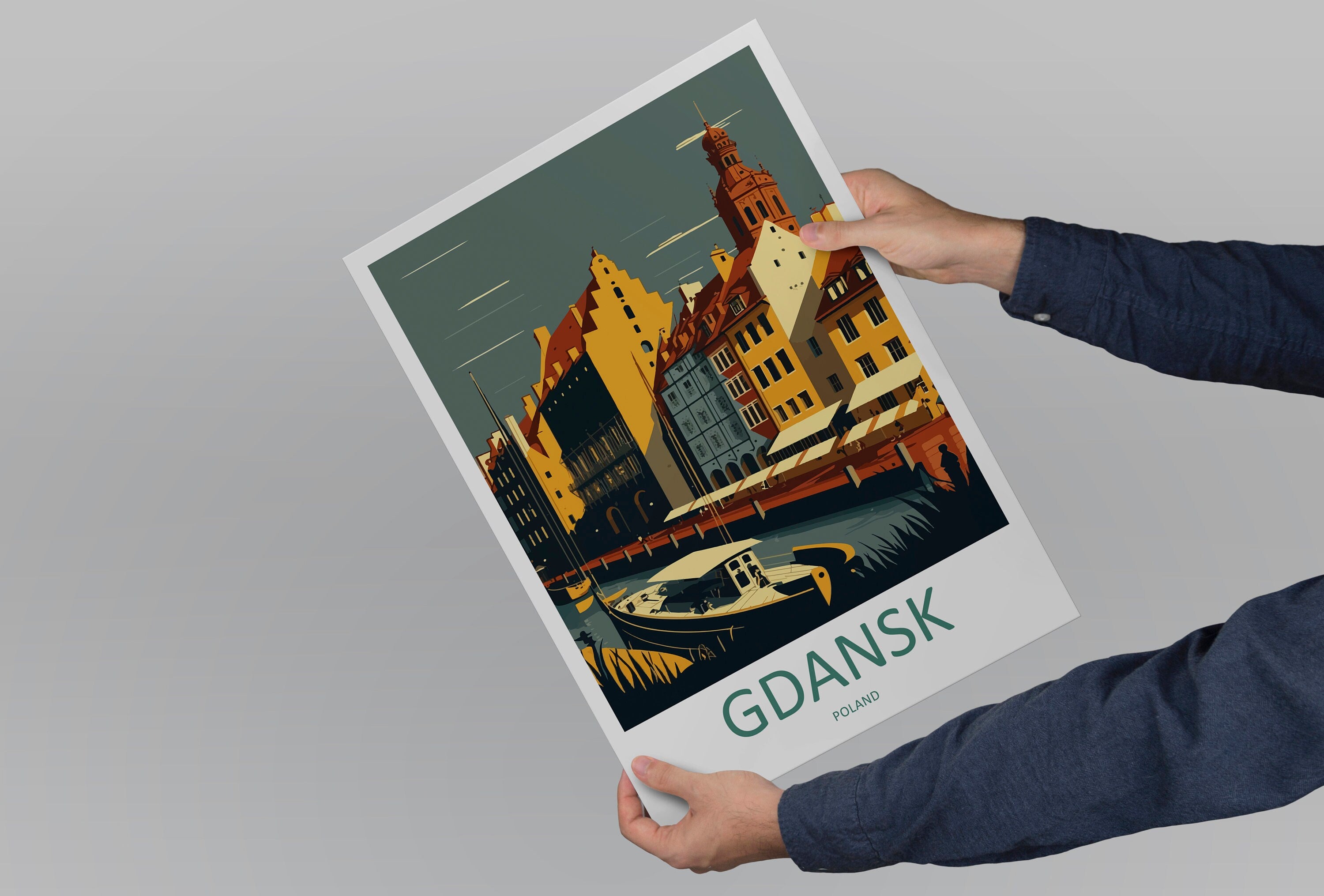 Gdansk Travel Print Gdansk Polish Home Décor Gdansk Art Print Polish Baltic coast Room Print For Polish Gift Art Poster Wall Art For Poland