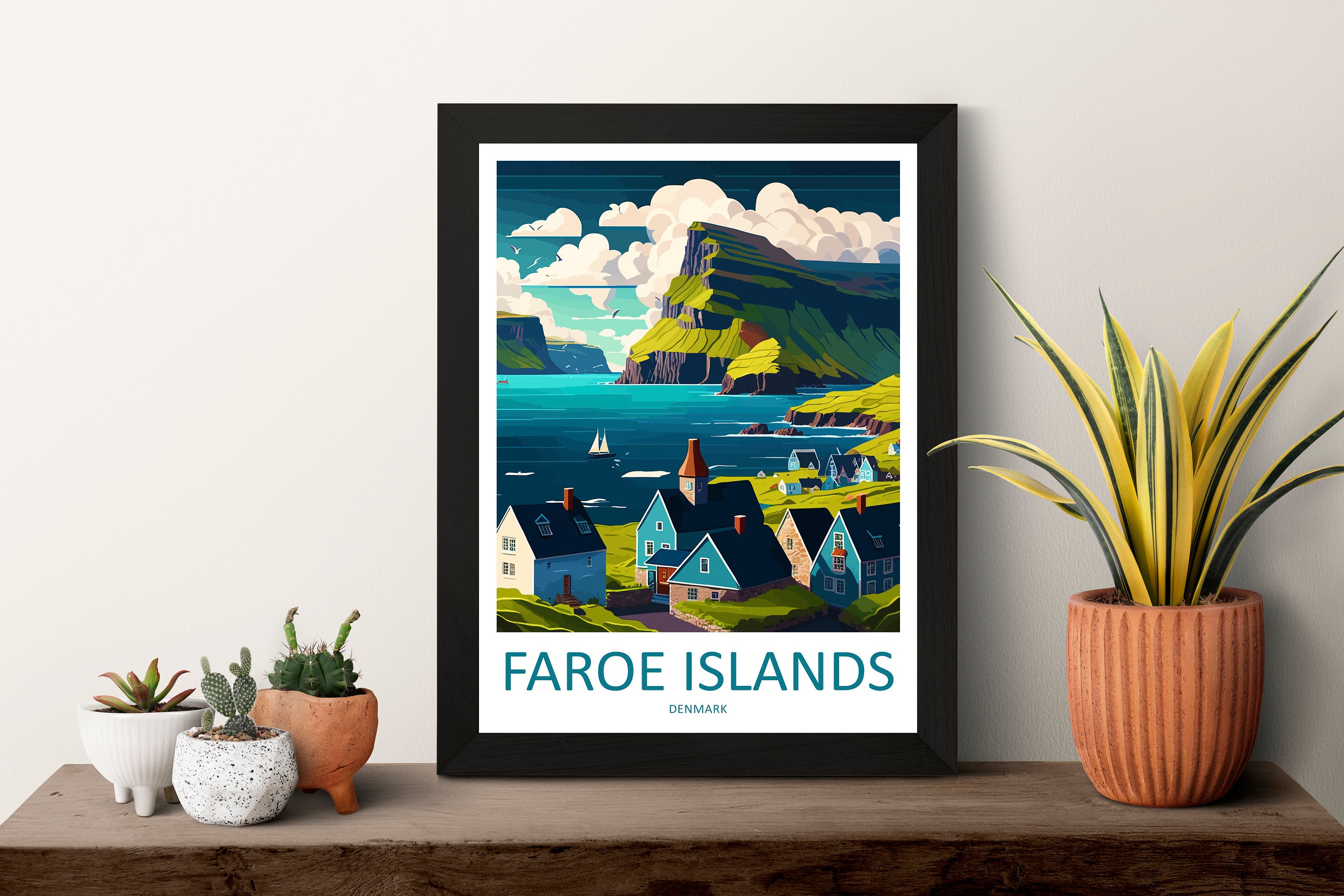 Faroe Island Travel Print Faroe Island Home Décor Denmark Art Print Faroe Island Wall Print For Denmark Gift For The Faroe Islands Wall Art