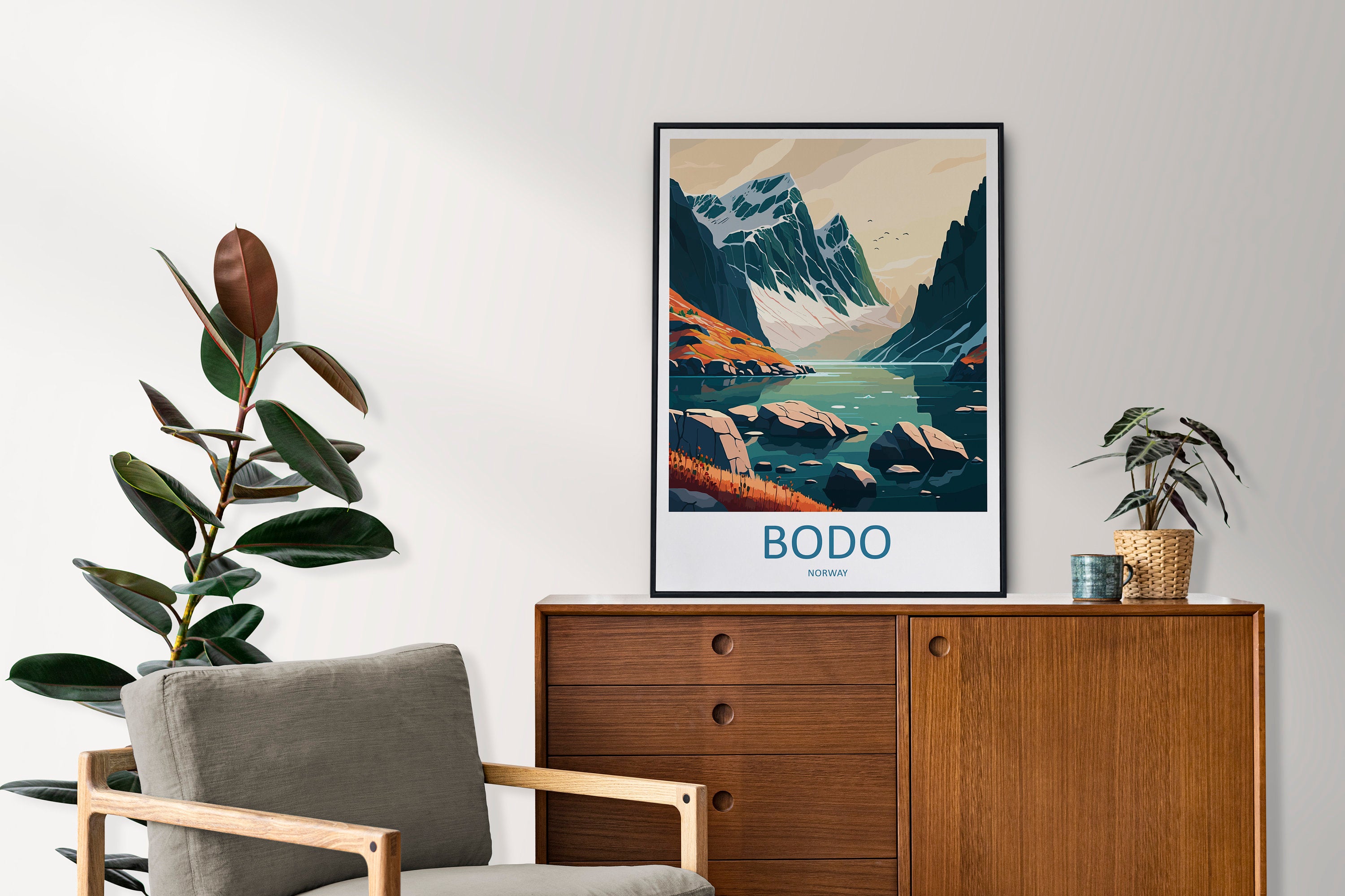 Bodo Travel Print Bodo Home Décor Norway Art Print Bodo Norwegian Wall Print For Bodo City Gift For Norwegian Wall Art Vestfjorden Poster