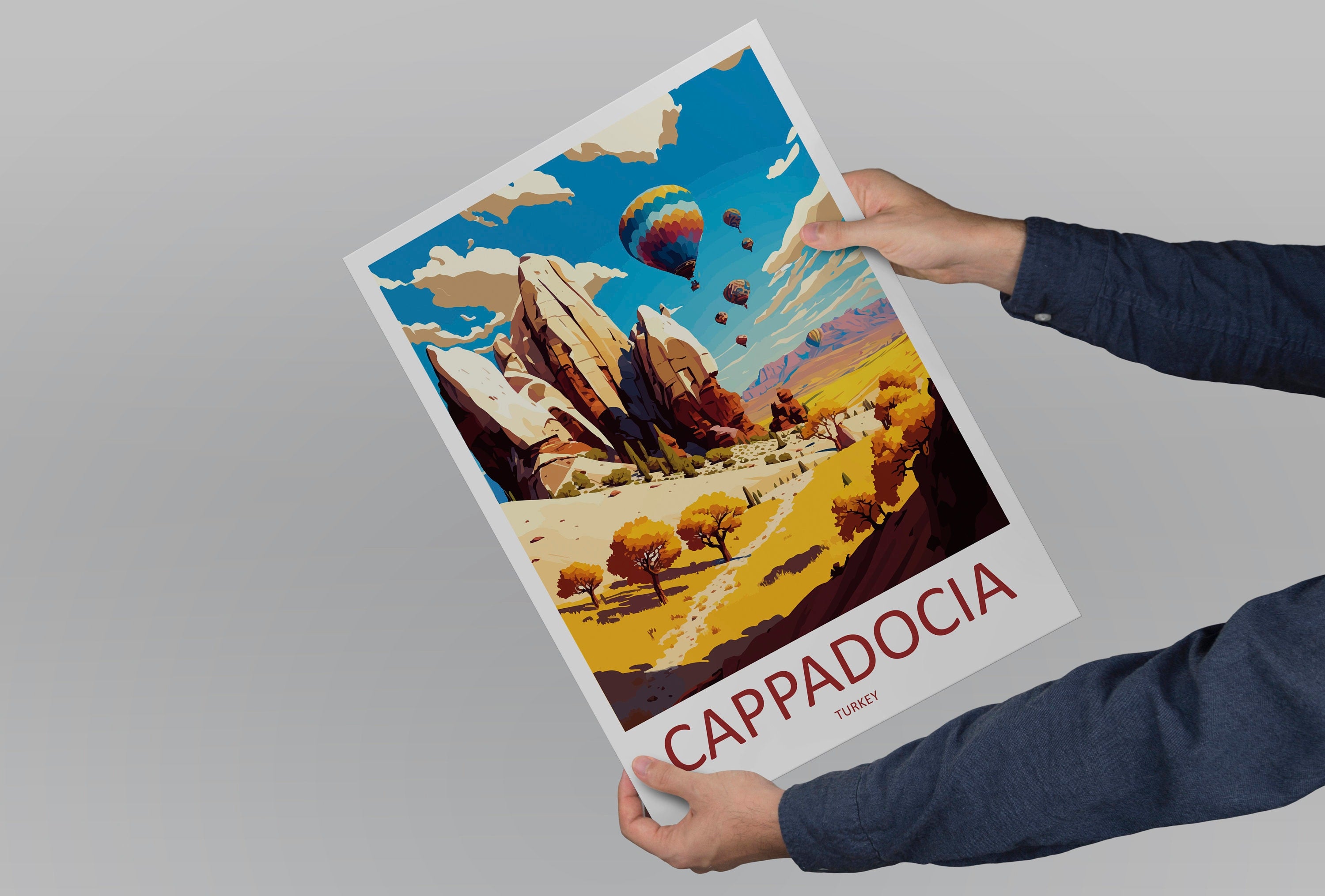 Cappadocia Travel Print Wall Art Cappadocia Wall Hanging Home Decoration Cappadocia Gift Art Lovers Wall Art Print Art Cappadocia Wall Print