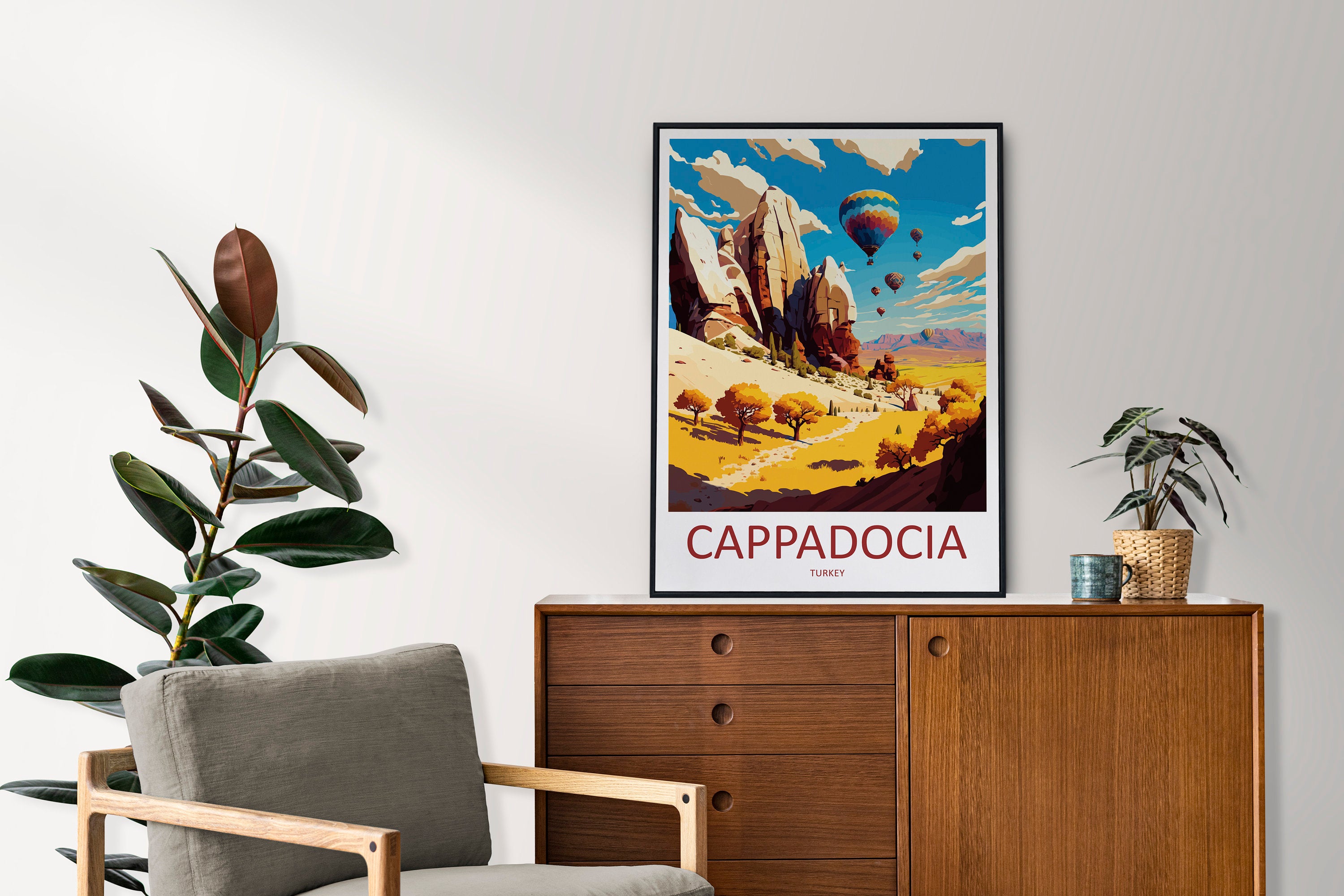 Cappadocia Travel Print Wall Art Cappadocia Wall Hanging Home Decoration Cappadocia Gift Art Lovers Wall Art Print Art Cappadocia Wall Print