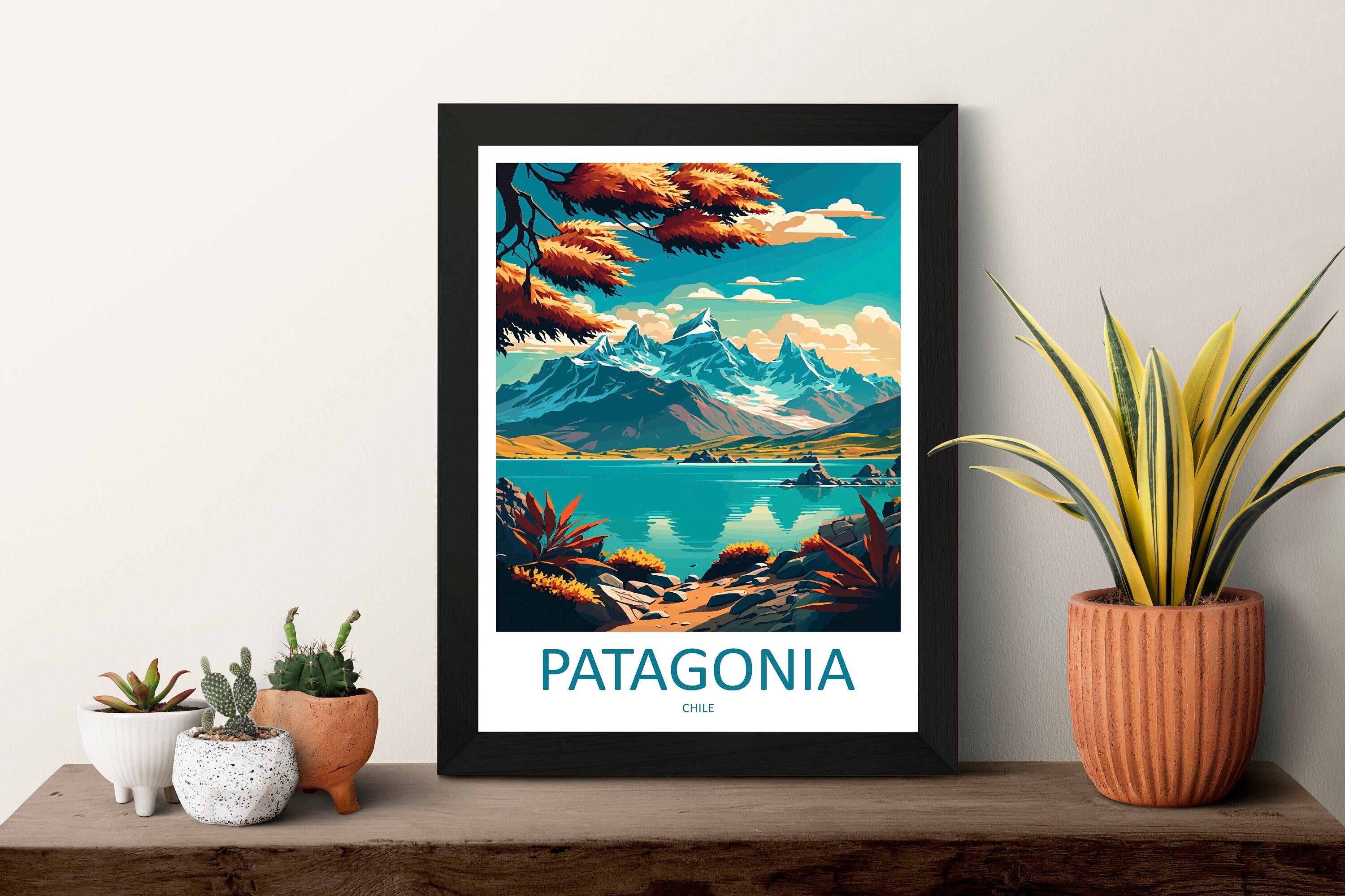 Patagonia Travel Print Wall Art Patagonia Wall Hanging Home Decoration Patagonia Gift Art Lovers Wall Art Print Art Patagonia Wall Print