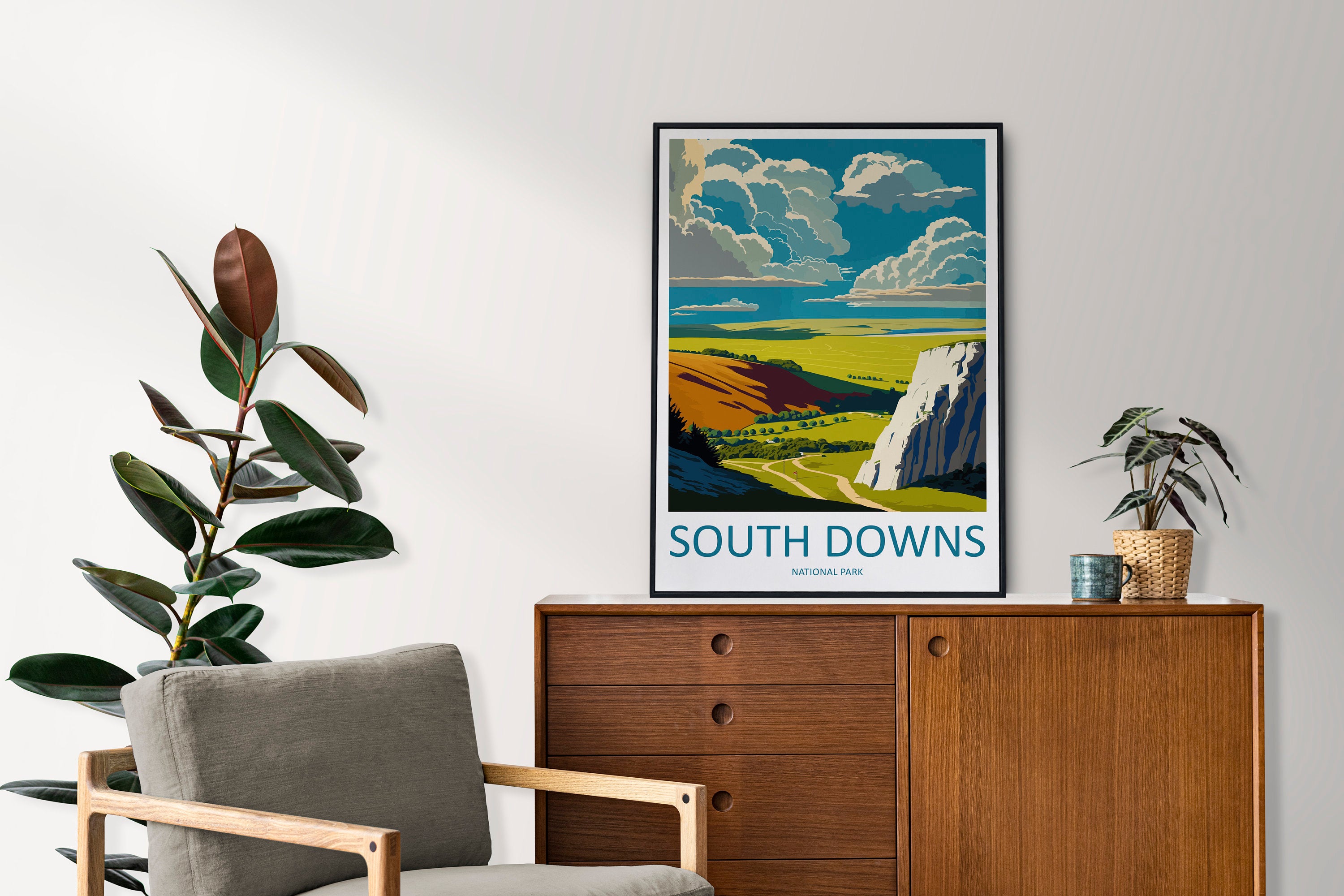 South Downs Travel Print Wall Art South Downs Wall Hanging Home Decor National Park Gift South Downs Lovers National Park Wall South Downs