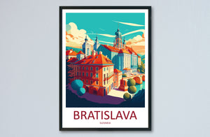 Bratislava Travel Print Bratislava Home Décor Bratislava Art Print Slovakia Wall Print For Slovakia Gift Wall Hanging Bratislava Artwork