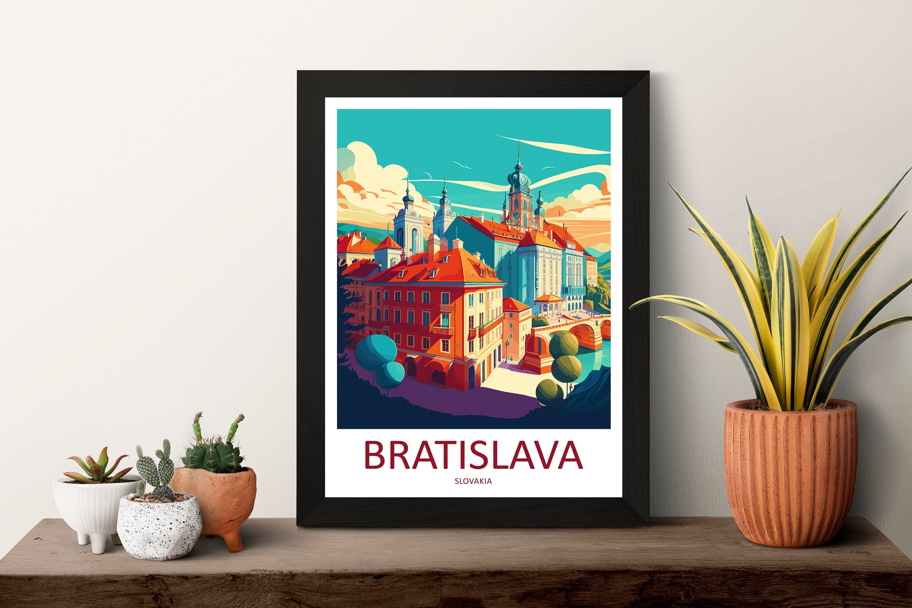 Bratislava Travel Print Bratislava Home Décor Bratislava Art Print Slovakia Wall Print For Slovakia Gift Wall Hanging Bratislava Artwork