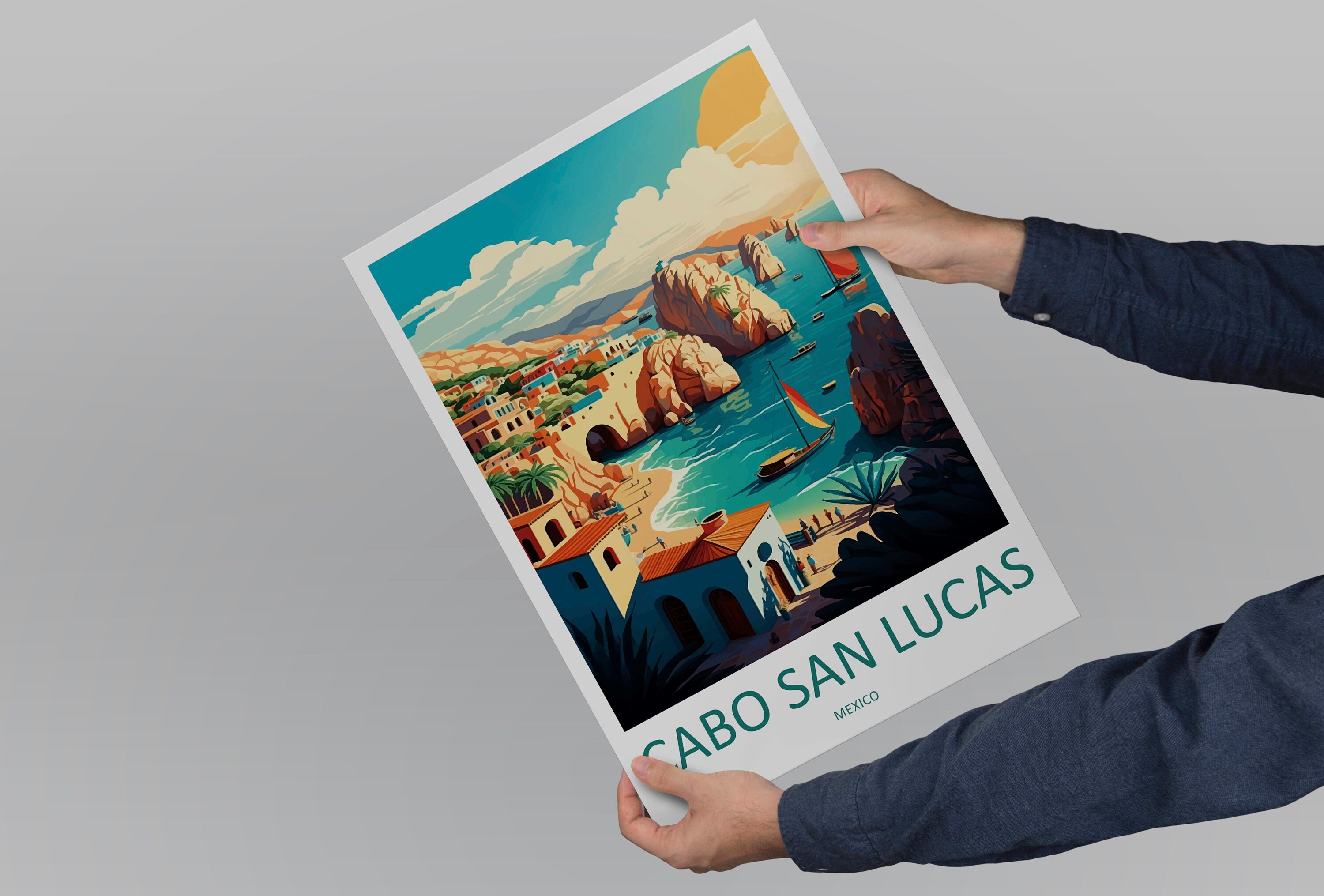 Cabo Sans Lucas Travel Print Wall Art Cabo Sans Lucas Wall Hanging Home Decoration Cabo Sans Lucas Gift Art Lovers Wall Art Print Art Mexico