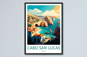 Cabo Sans Lucas Travel Print Wall Art Cabo Sans Lucas Wall Hanging Home Decoration Cabo Sans Lucas Gift Art Lovers Wall Art Print Art Mexico