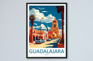 Guadalajara Travel Print Wall Art Guadalajara Wall Hanging Home Decoration Guadalajara Gift Art Lovers Wall Art Print Art Guadalajara Decor