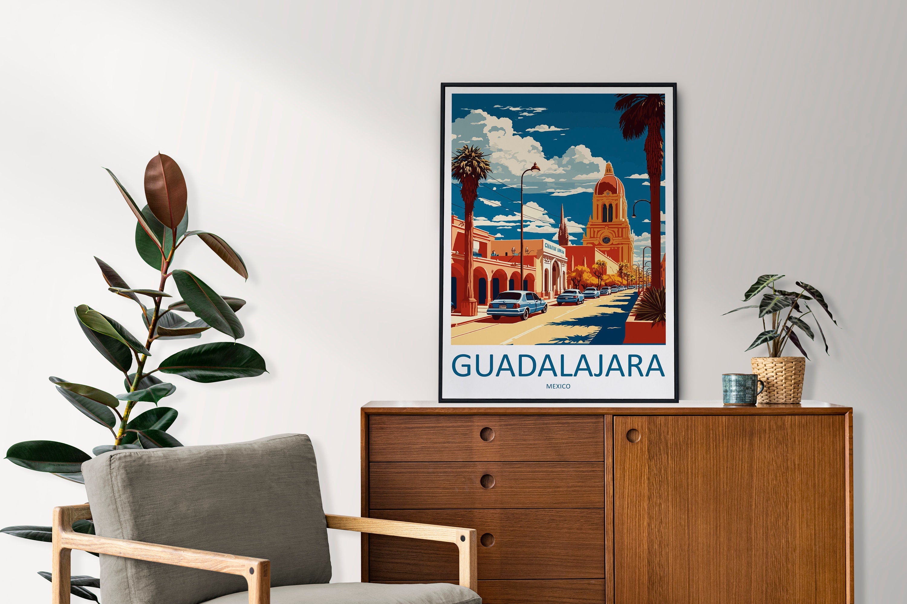 Guadalajara Travel Print Wall Art Guadalajara Wall Hanging Home Decoration Guadalajara Gift Art Lovers Wall Art Print Art Guadalajara Decor