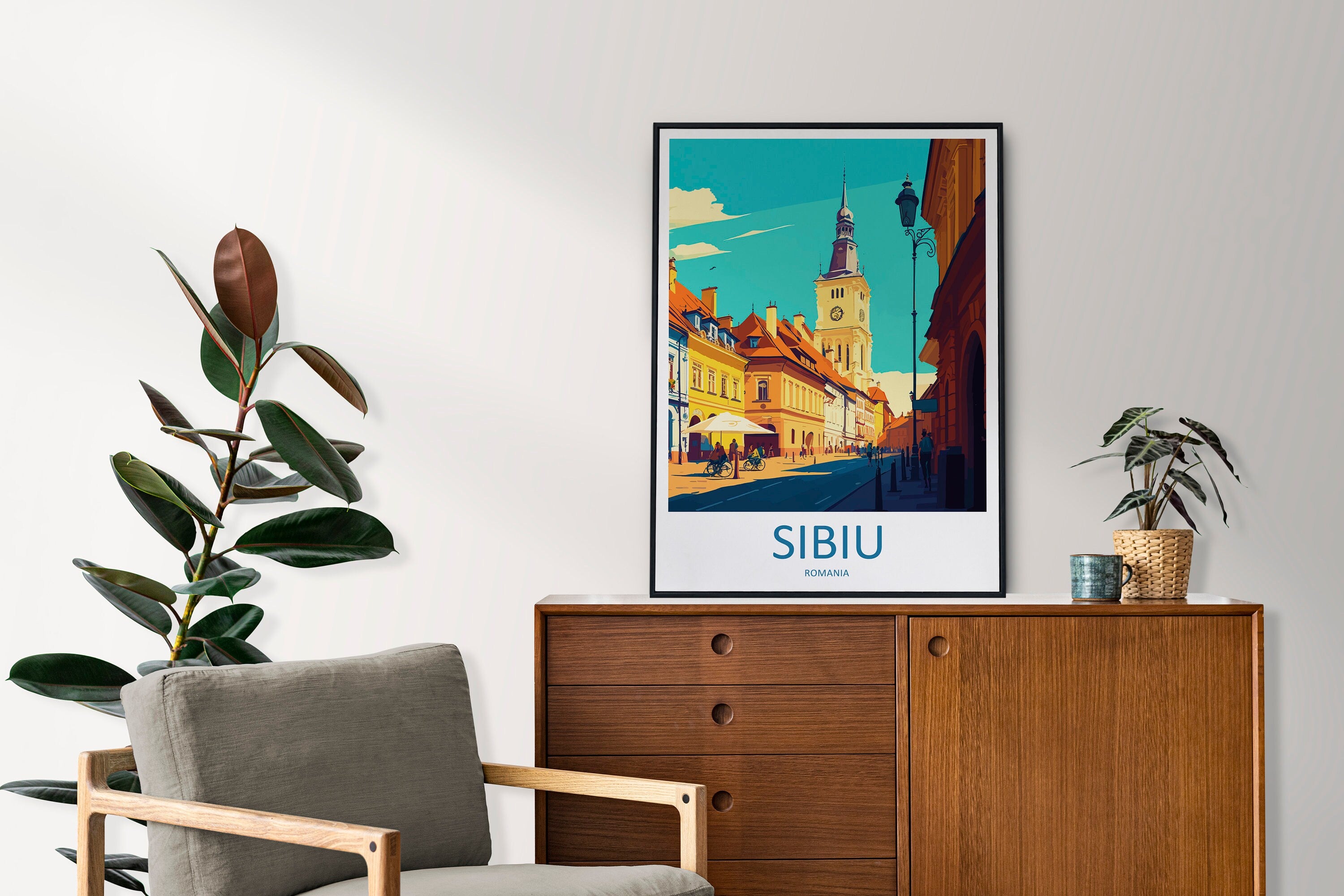 Sibui Travel Print Sibui Home Décor Romania Art Print Sibui Wall Print For Romania Gift Wall Hanging Sibui Artwork Décor Poster Sibui Print