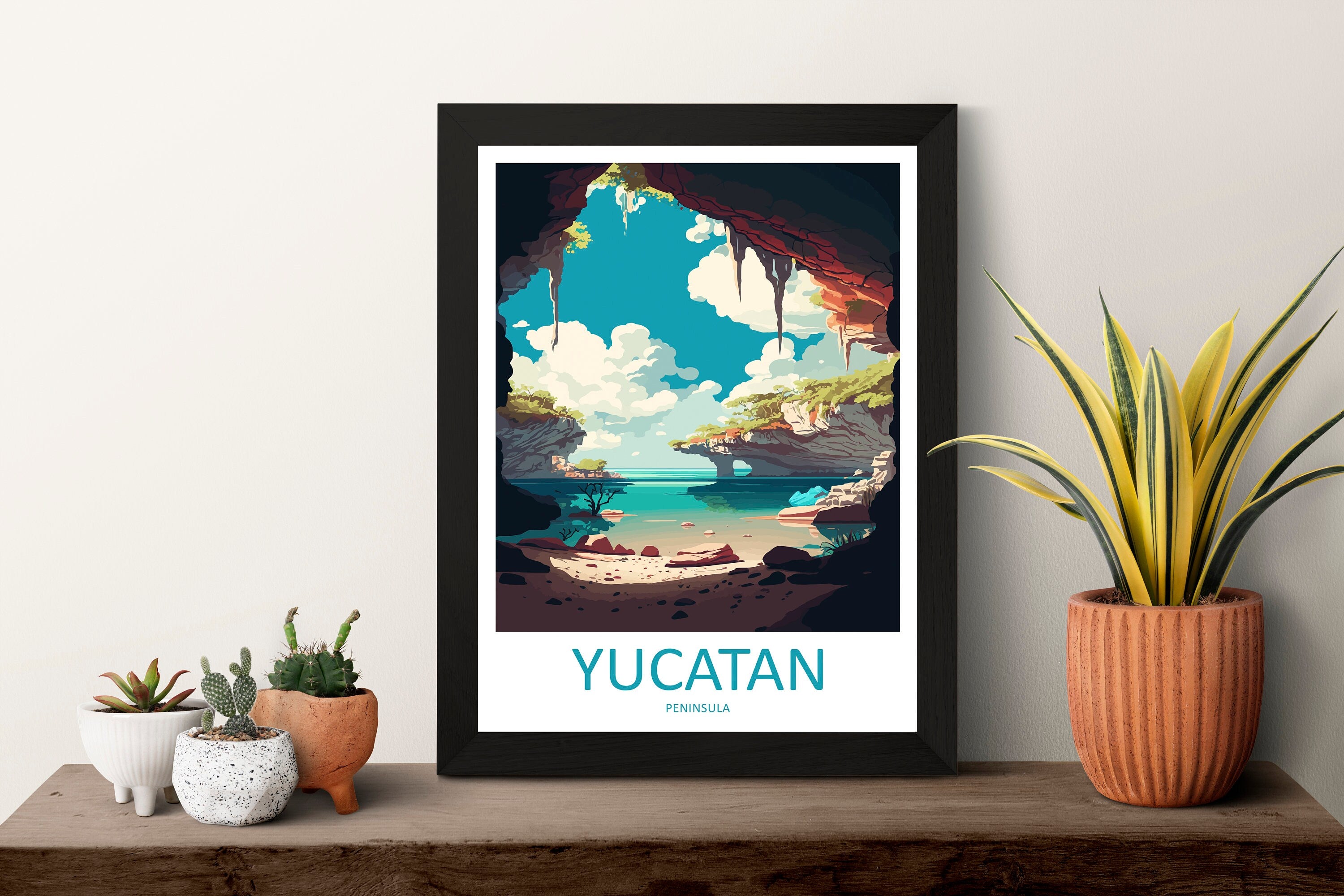 Yucantan Peninsula Travel Print Wall Art Yucantan Wall Hanging Home Decoration Yucantan Gift Art Lover Wall Art Print Art Yucantan Peninsula