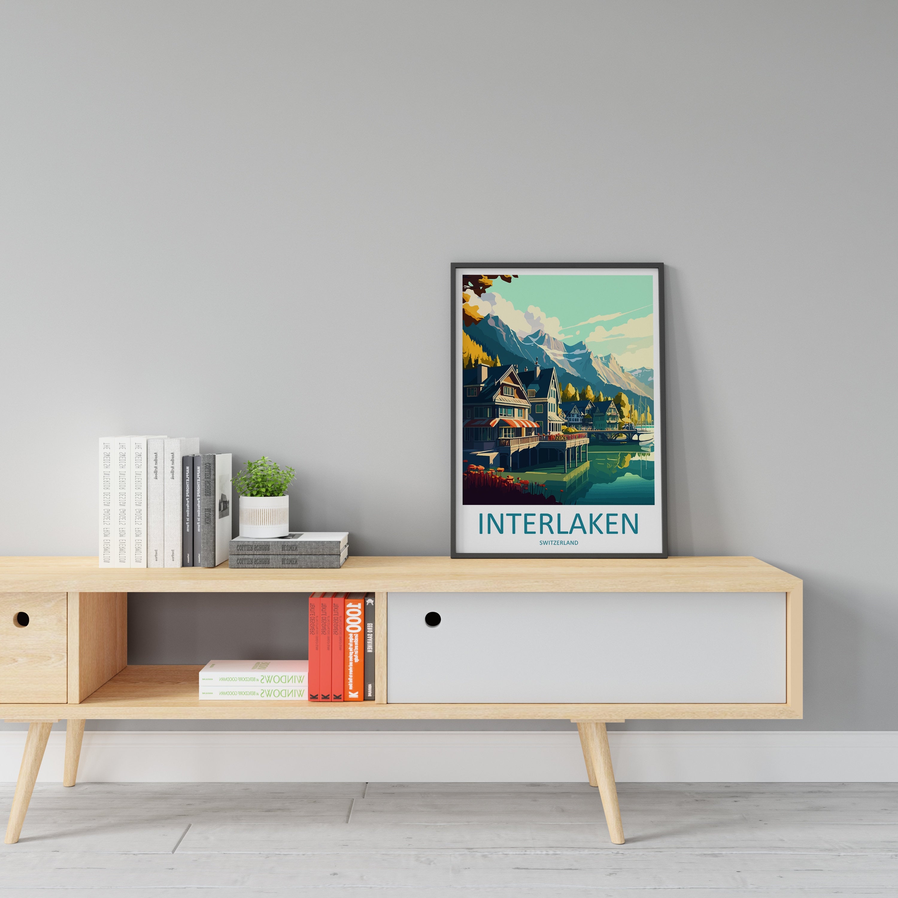 Interlaken Print Interlaken Home Décor Switzerland Art Print Interlaken Wall Print For Switzerland Gift Wall Hanging Interlaken Home Décor