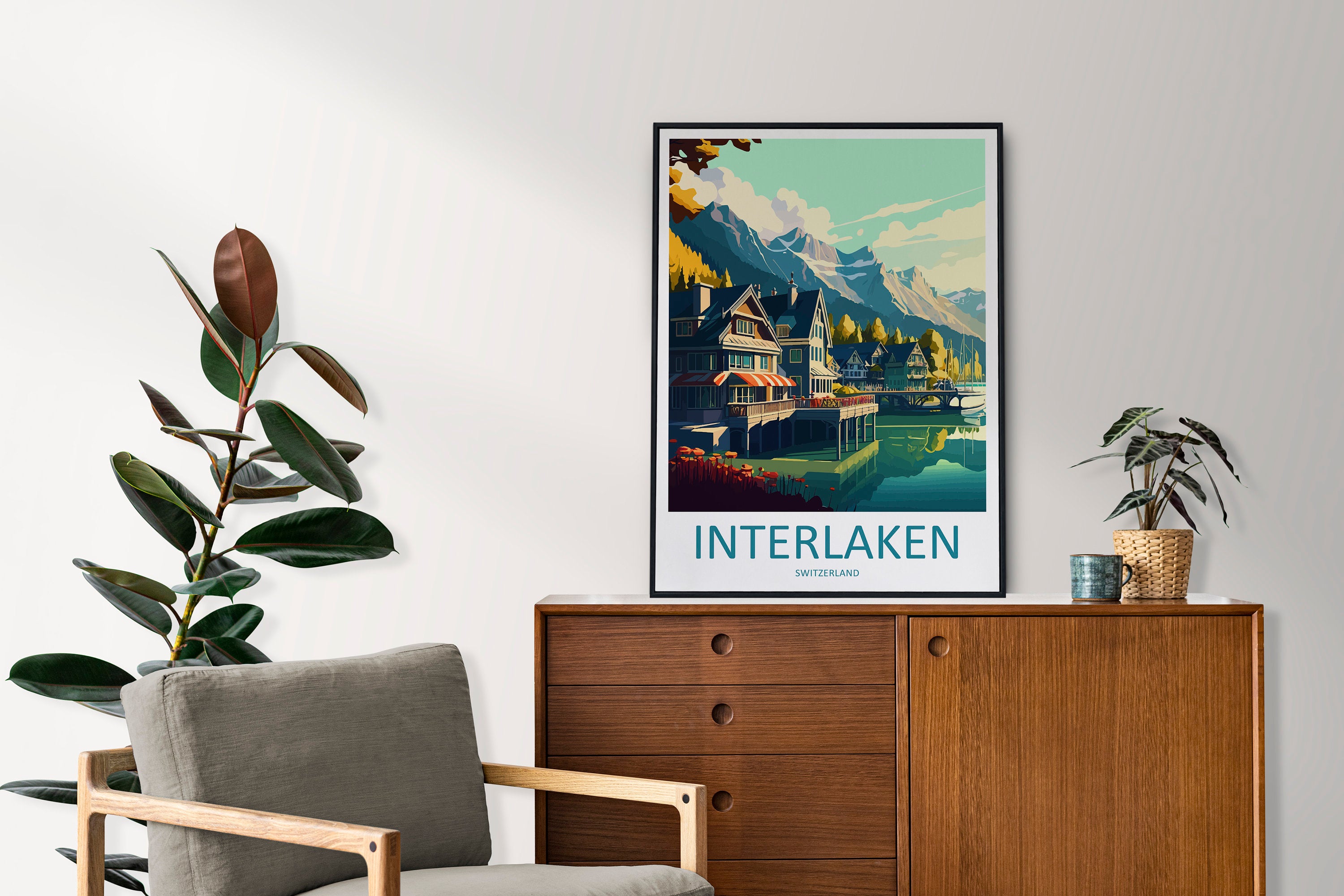 Interlaken Print Interlaken Home Décor Switzerland Art Print Interlaken Wall Print For Switzerland Gift Wall Hanging Interlaken Home Décor