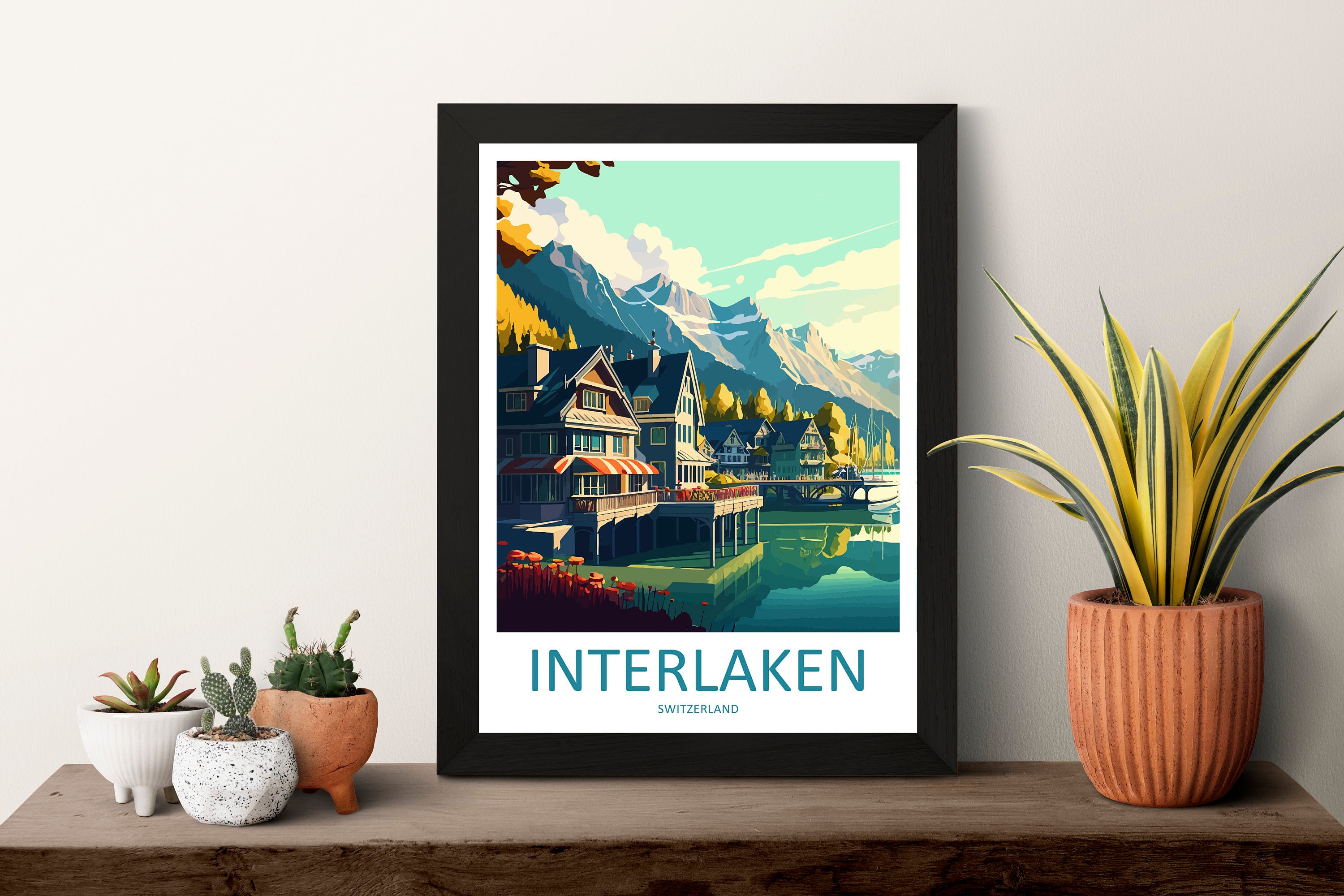 Interlaken Print Interlaken Home Décor Switzerland Art Print Interlaken Wall Print For Switzerland Gift Wall Hanging Interlaken Home Décor