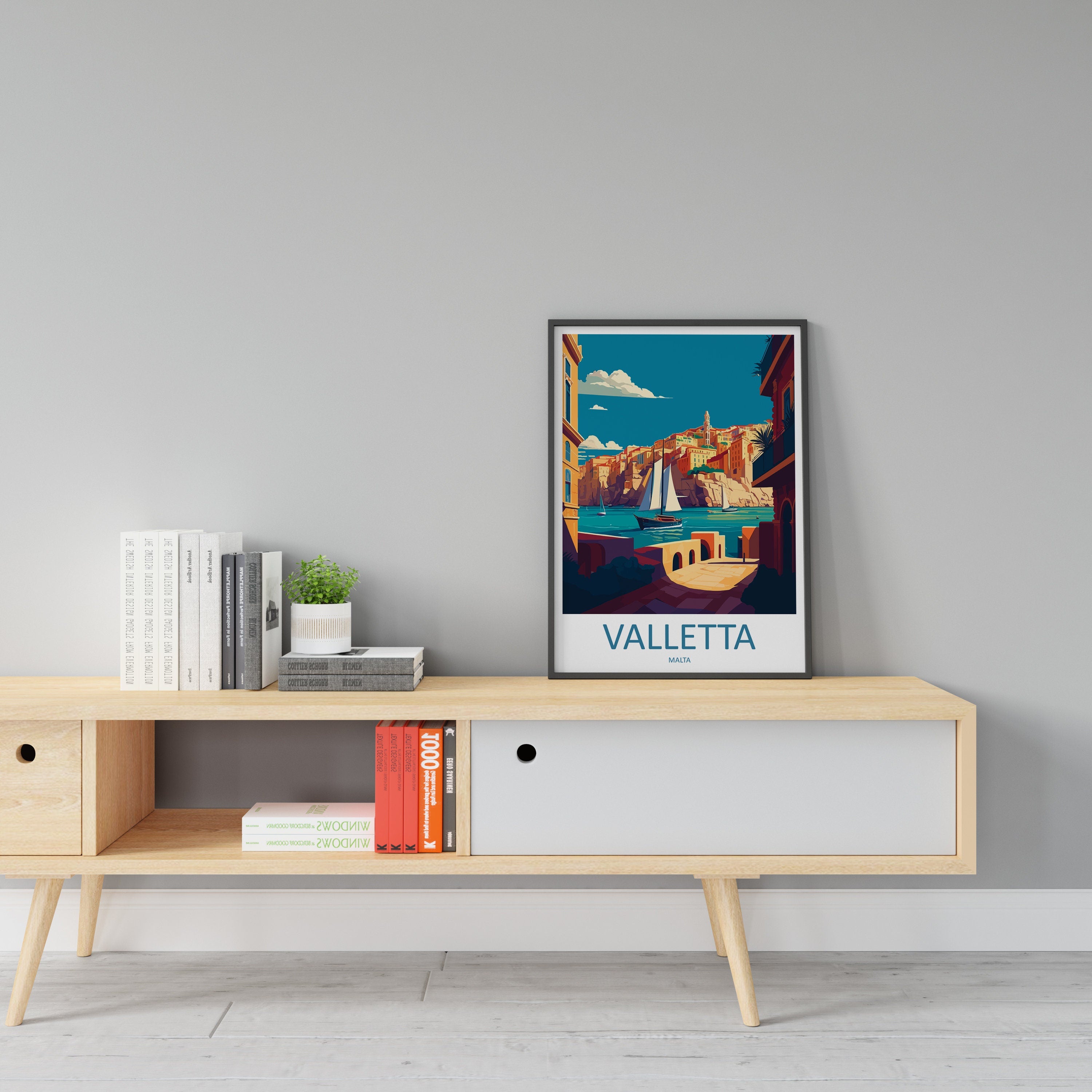 Valletta Travel Print Valletta Malta Home Décor Malta Art Print Valletta Wall Print For Malta Valletta Gift For Malta Wall Wall Hanging Art