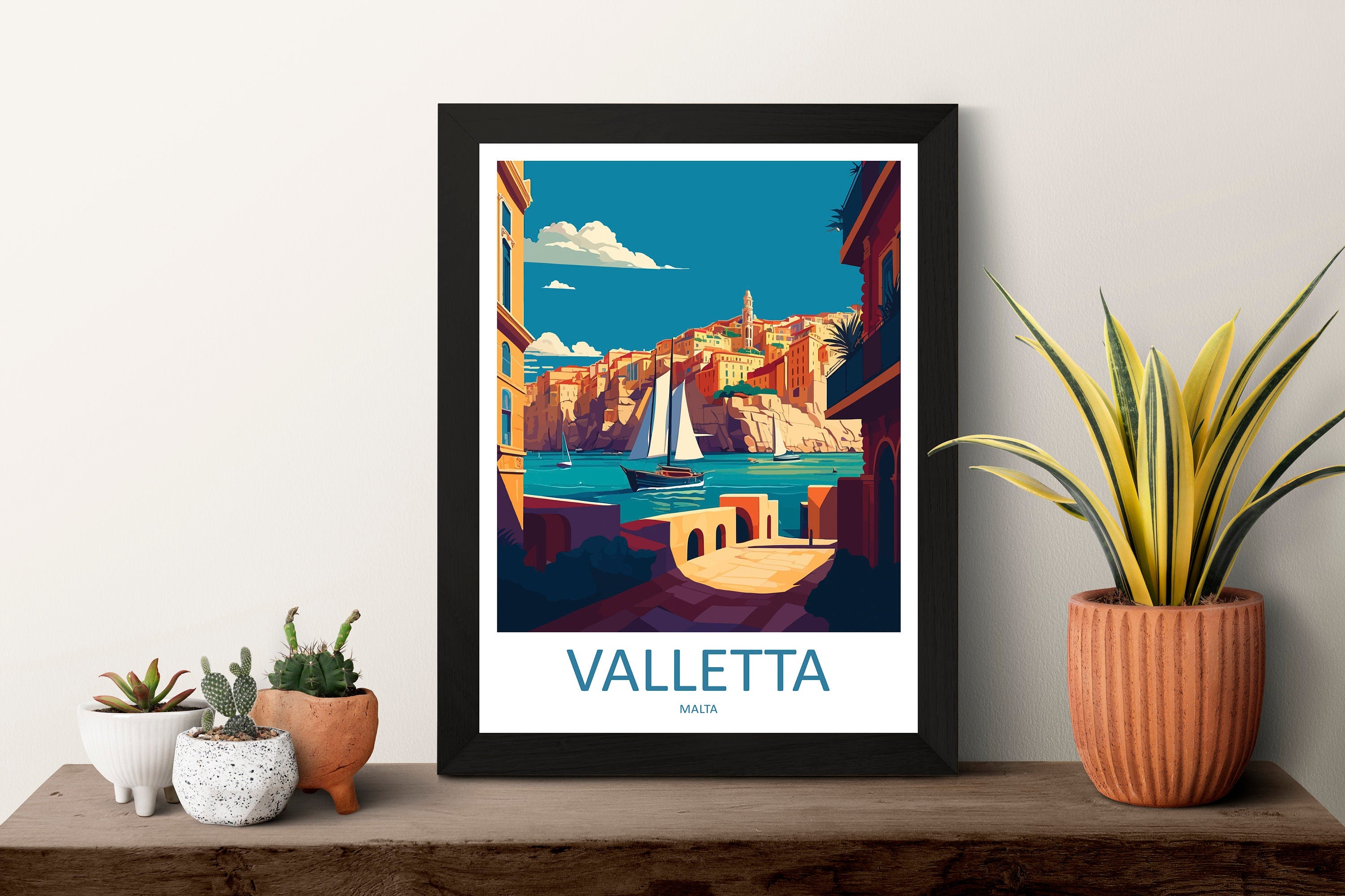 Valletta Travel Print Valletta Malta Home Décor Malta Art Print Valletta Wall Print For Malta Valletta Gift For Malta Wall Wall Hanging Art