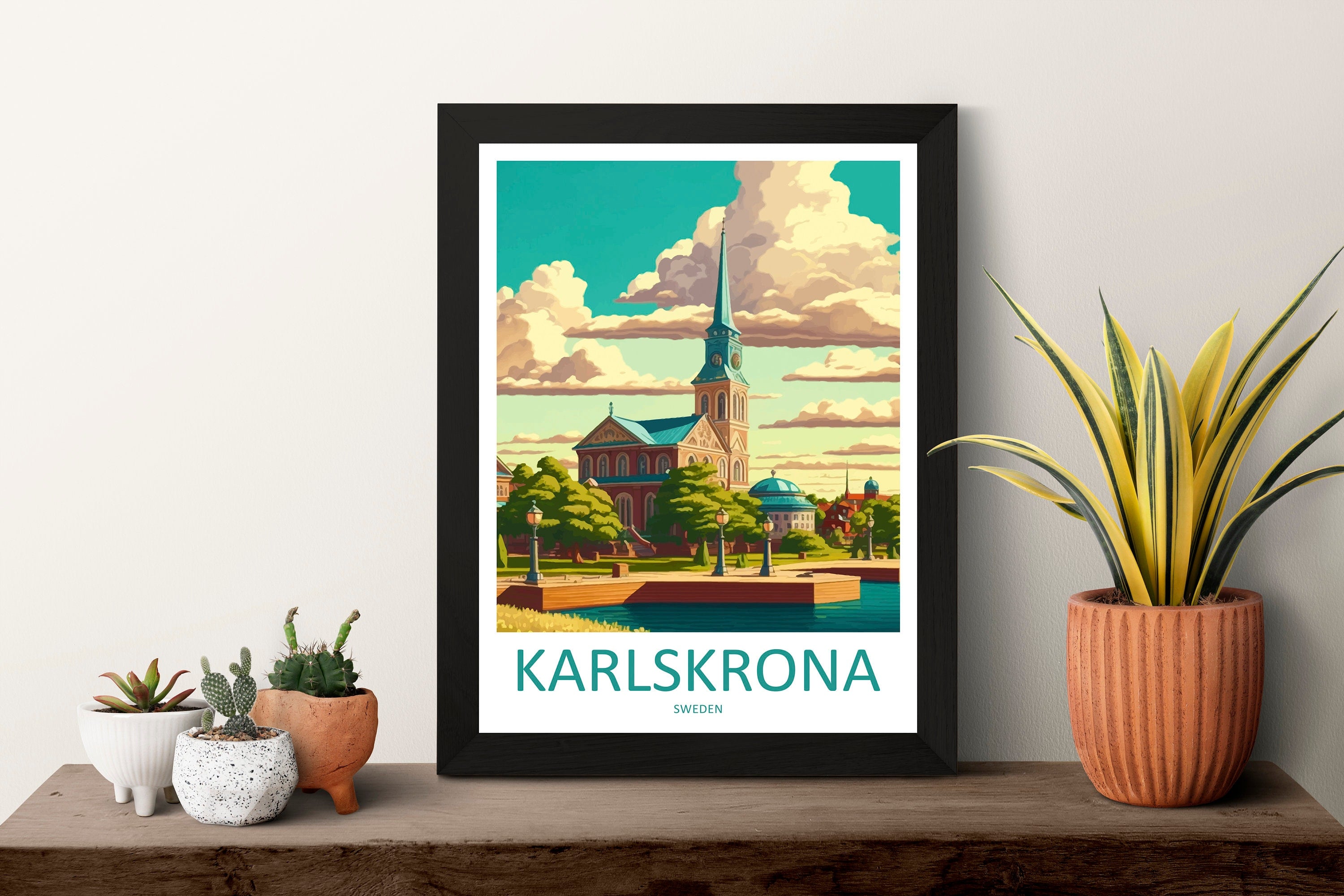 Karlskrona Travel Print Travel Gift Karlskrona Wall Hanging Poster For Swedish Travel Décor Wall Art For Travel Gift Wall Art Karlskrona Art