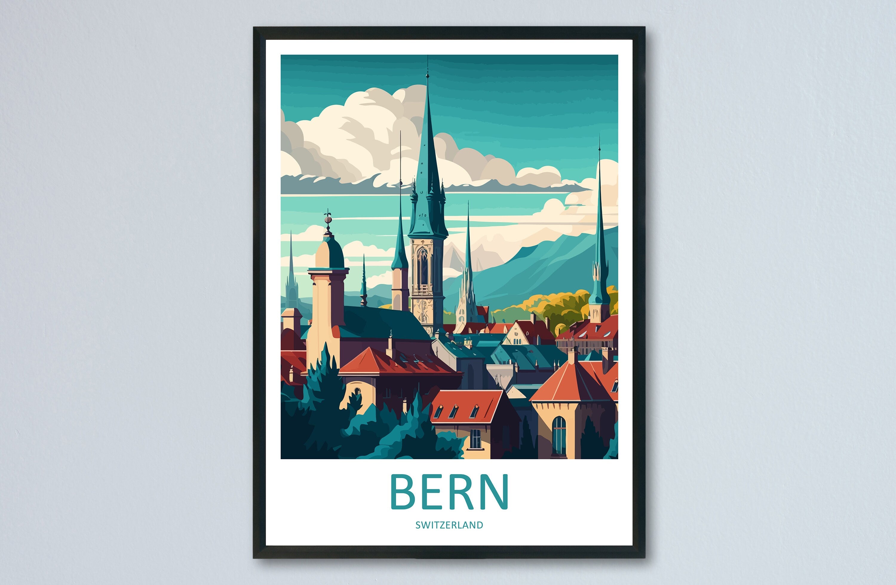 Bern Print Bern Home Décor Switzerland Art Print Bern Wall Print For Switzerland Gift Wall Hanging Bern Home Decor Artwork Bern Poster Art