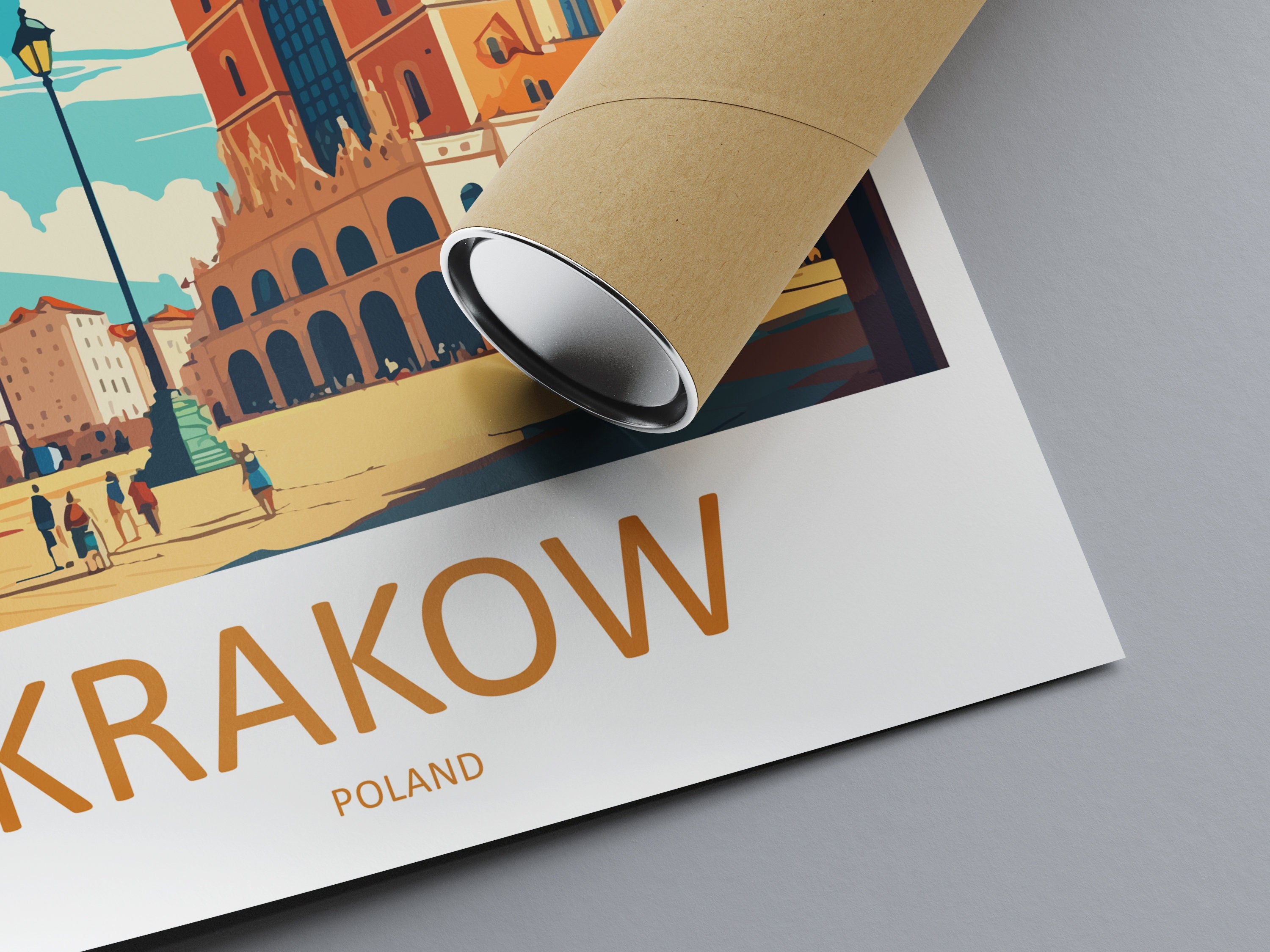 Krakow Cityscape Print Krakow Home Decor European City Art Print Krakow Wall Art for Poland Enthusiast Gift Wall Hanging Krakow Poland Art