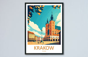 Krakow Cityscape Print Krakow Home Decor European City Art Print Krakow Wall Art for Poland Enthusiast Gift Wall Hanging Krakow Poland Art