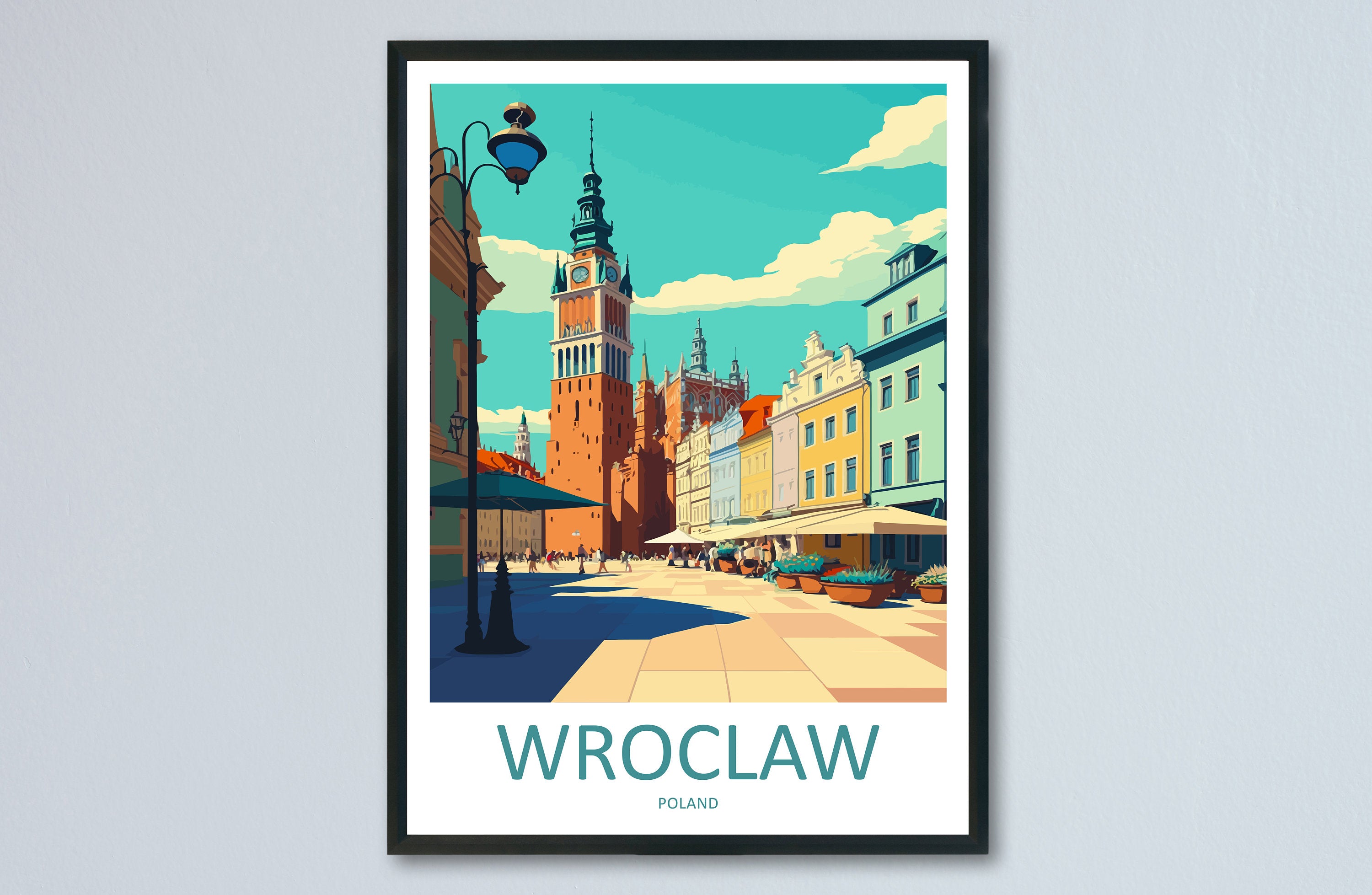 Wroclaw Travel Print Wroclaw Home Decor European City Art Print Wroclaw Wall Art for Poland Enthusiast Gift Wall Hanging Wroclaw Poland Art