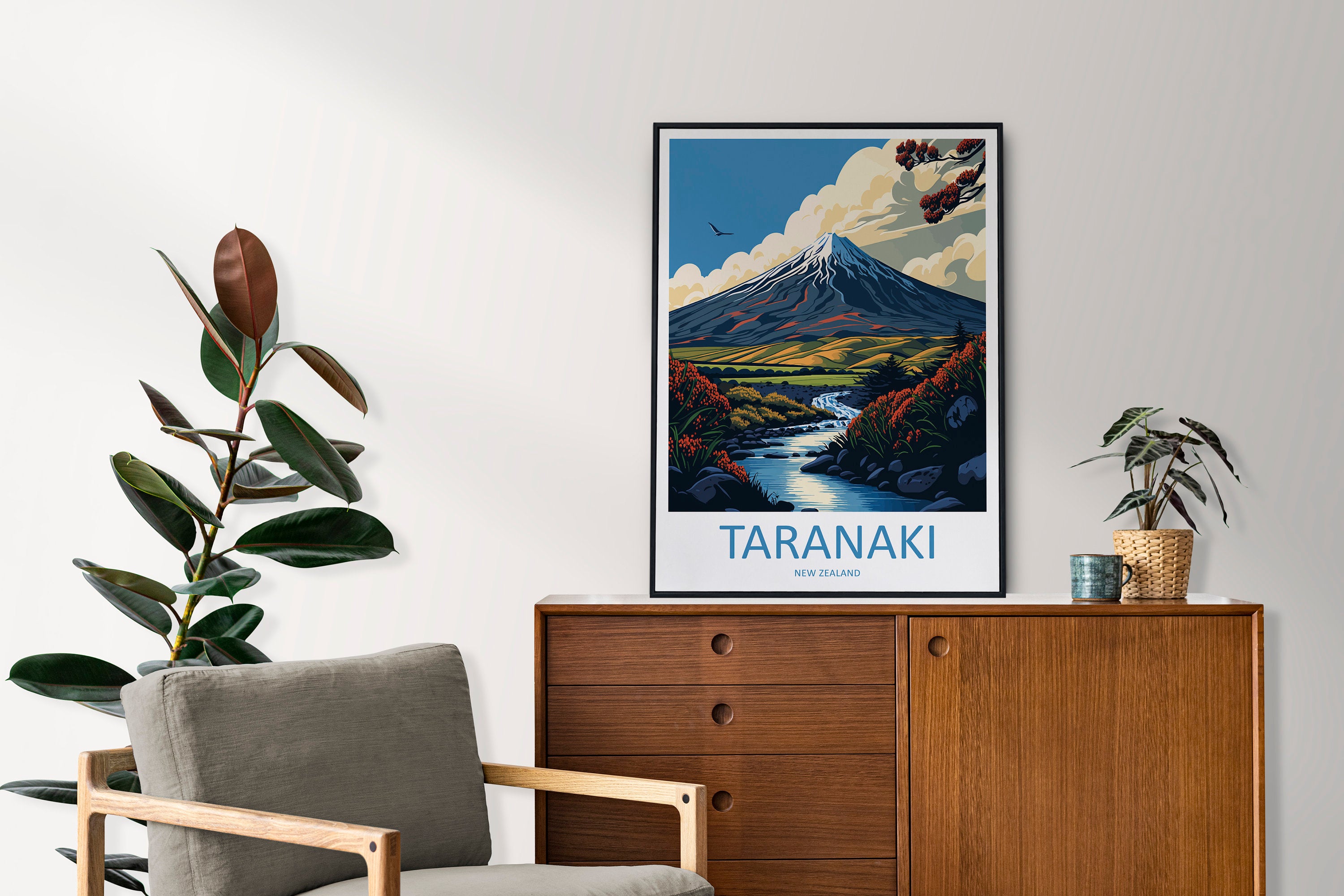 Taranaki Travel Print Wall Art Taranaki Wall Hanging Home Décor Taranaki Gift Art Lovers New Zealand Art Lover Gift Print Taranaki Wall Art