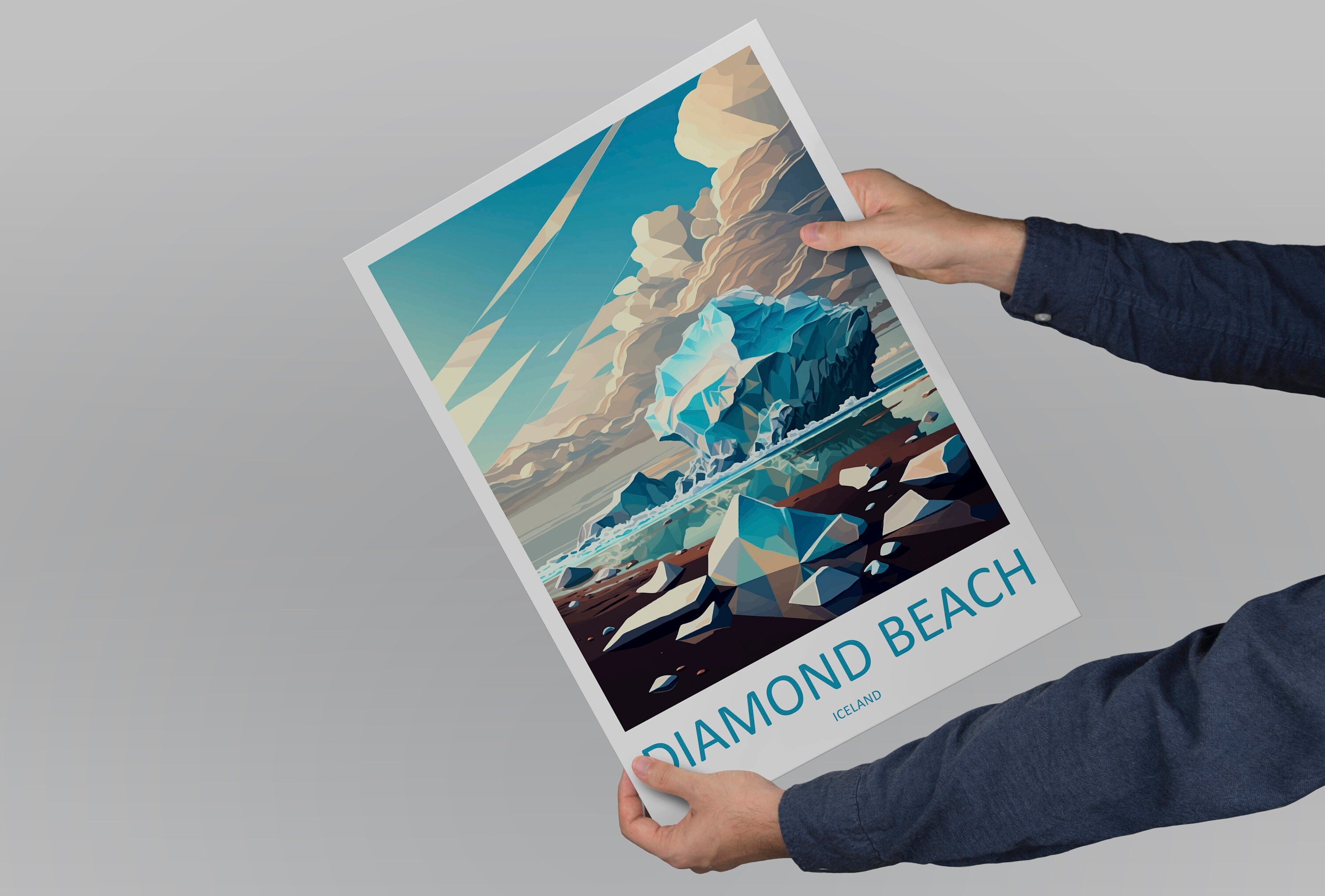 Diamond Beach Travel Print Wall Art Diamond Beach Wall Hanging Home Décor Diamond Beach Gift Art Lovers Iceland Art Lover Gift Diamond Beach