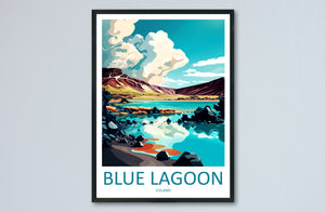 Blue Lagoon Travel Print Wall Art Blue Lagoon Wall Hanging Home Décor Blue Lagoon Gift Art Lovers Iceland Art Lover Gift Blue Lagoon Decor