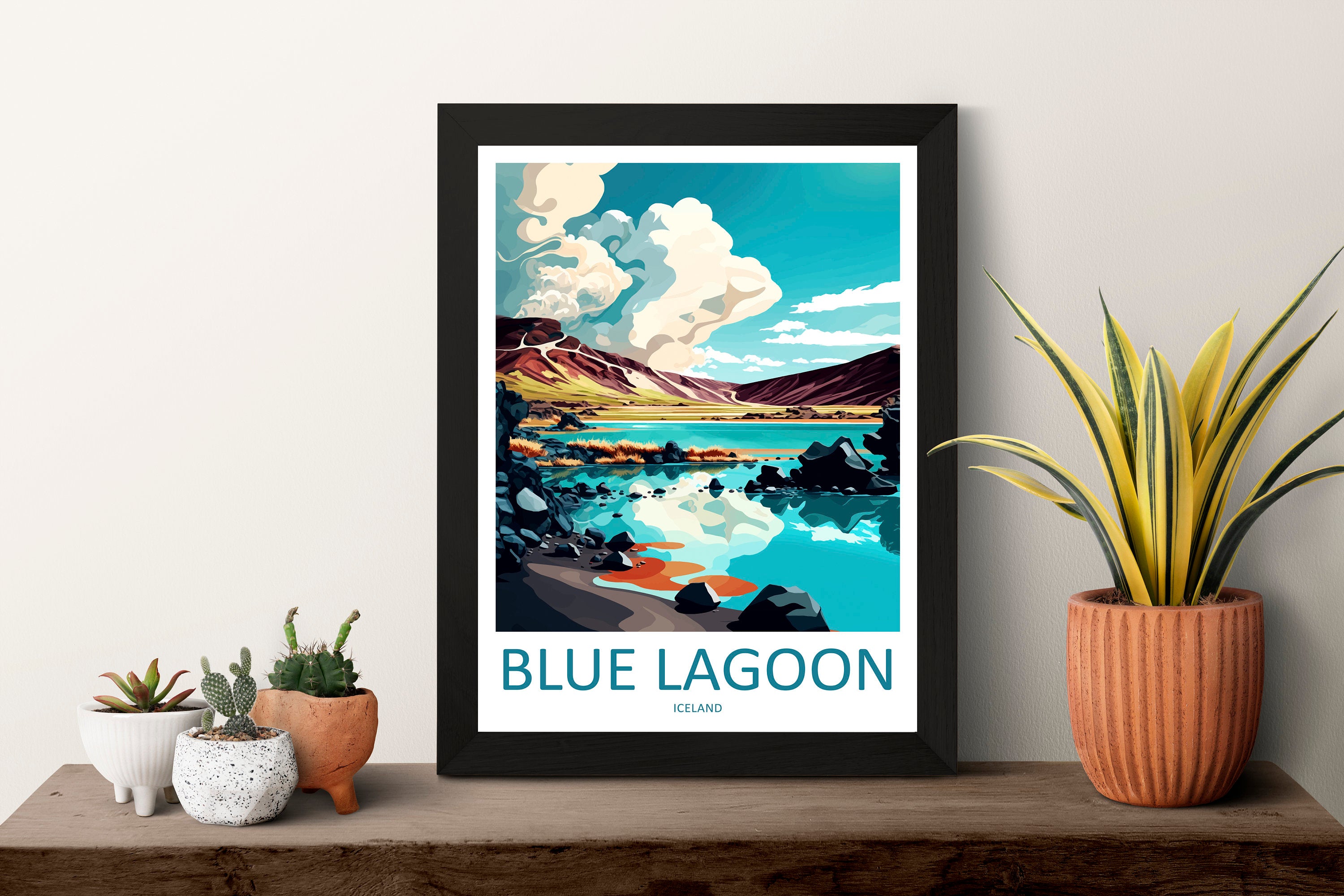 Blue Lagoon Travel Print Wall Art Blue Lagoon Wall Hanging Home Décor Blue Lagoon Gift Art Lovers Iceland Art Lover Gift Blue Lagoon Decor