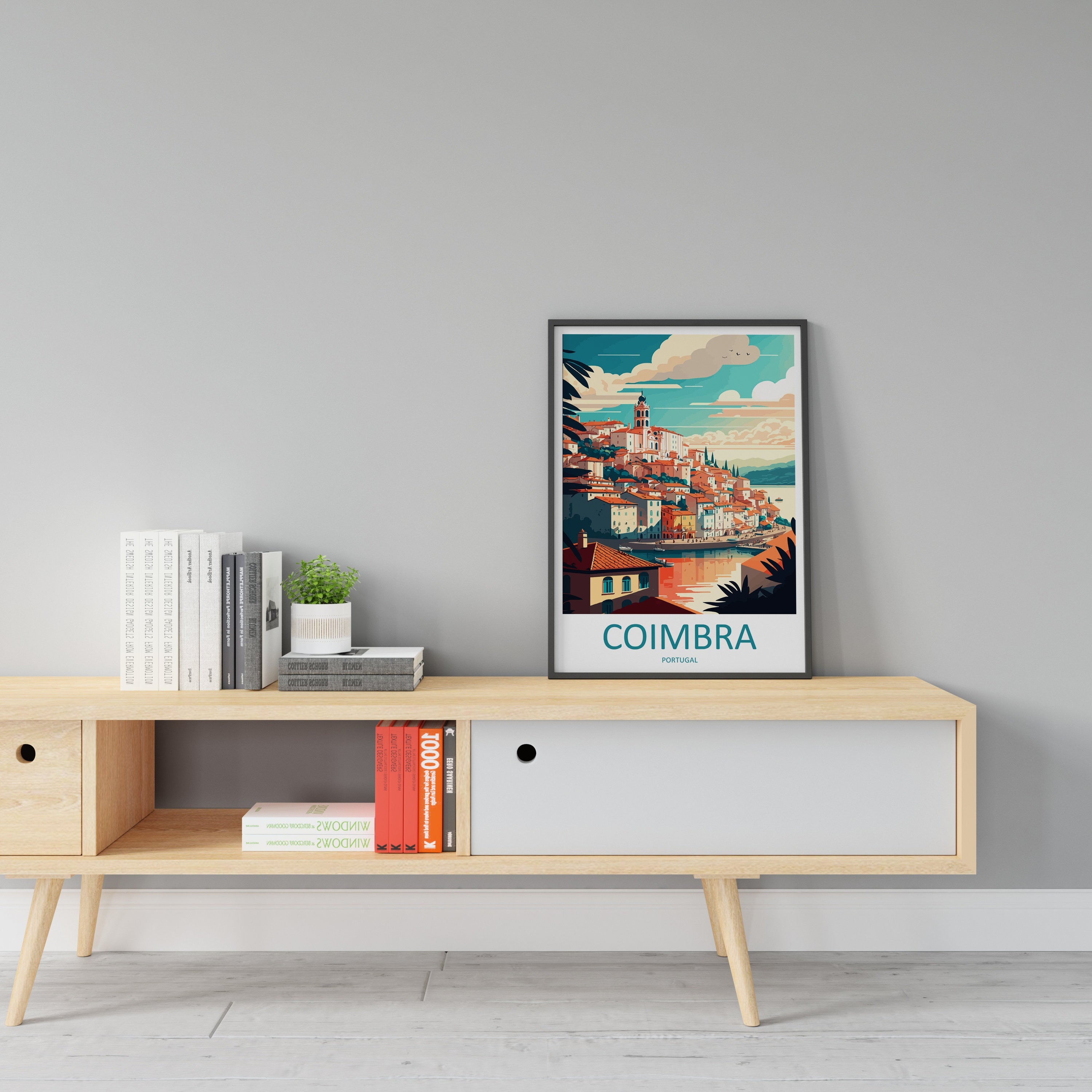 Coimbra Travel Print Wall Art Coimbra Wall Hanging Home Décor Coimbra Gift Art Lovers Portugal Art Lover Gift Coimbra Wall Décor Coimbra Art