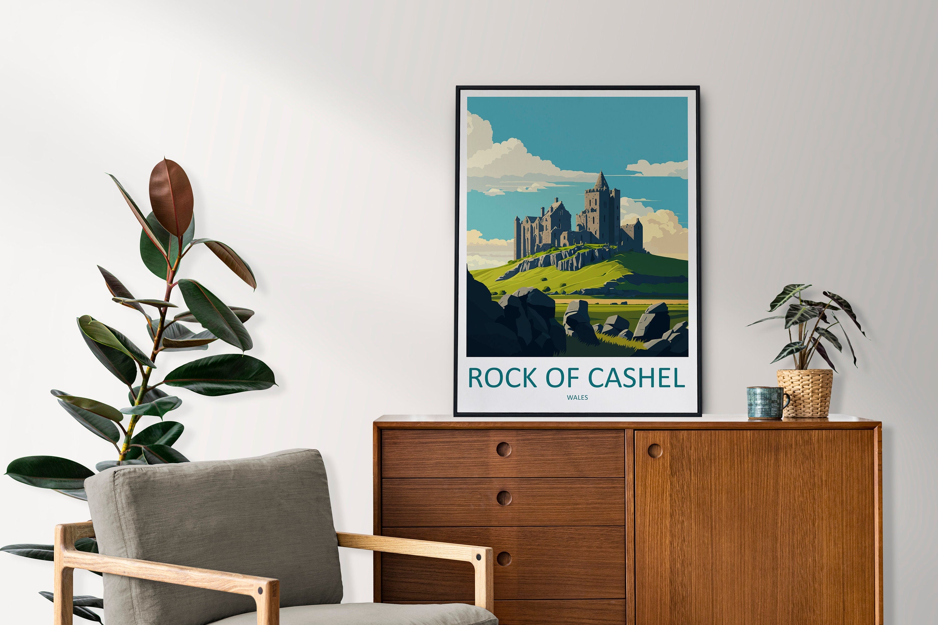 Rock of Cashel Print Rock of Cashel Home Decor Landscape Art Print Rock of Cashel Wall Art for Ireland Enthusiast Gift Wall Hanging Poster