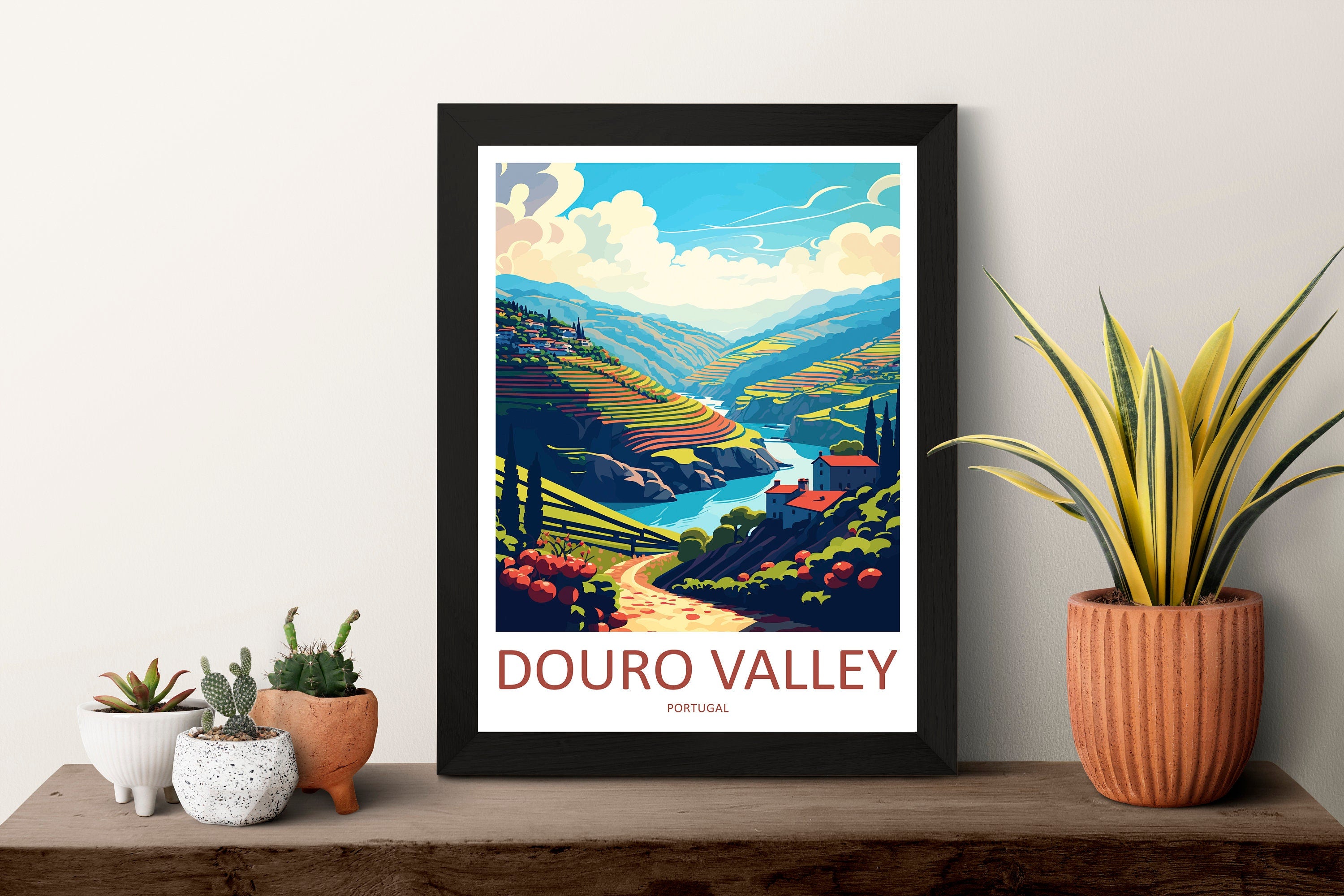 Douro Valley Travel Print Wall Art Douro Valley Wall Hanging Home Décor Douro Valley Gift Art Lovers Portugal Art Lover Gift Douro Valley