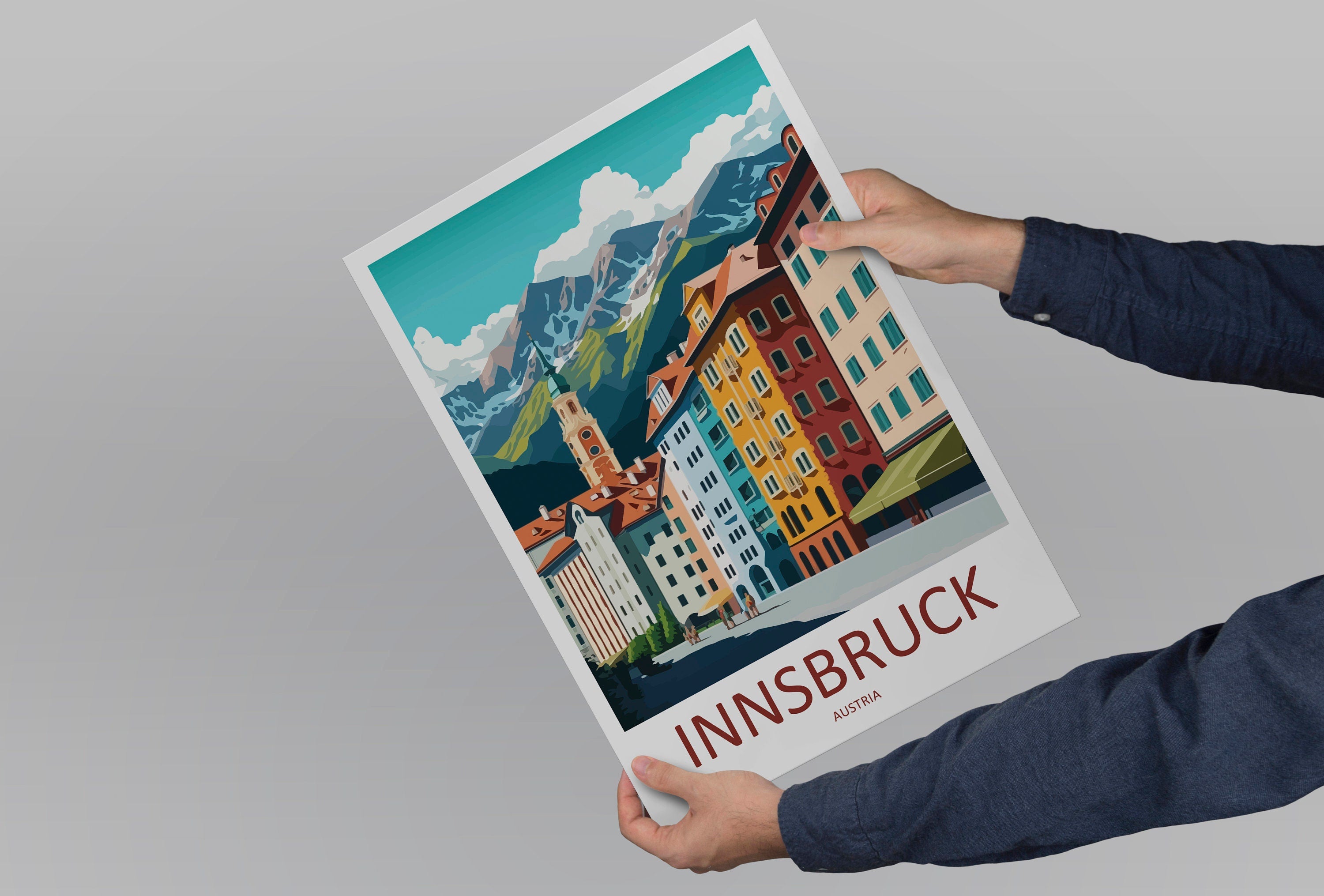 Innsbruck Print Innsbruck Home Decor Landscape Art Print Innsbruck Wall Art for Austria Enthusiast Gift Wall Hanging Innsbruck Austria Print